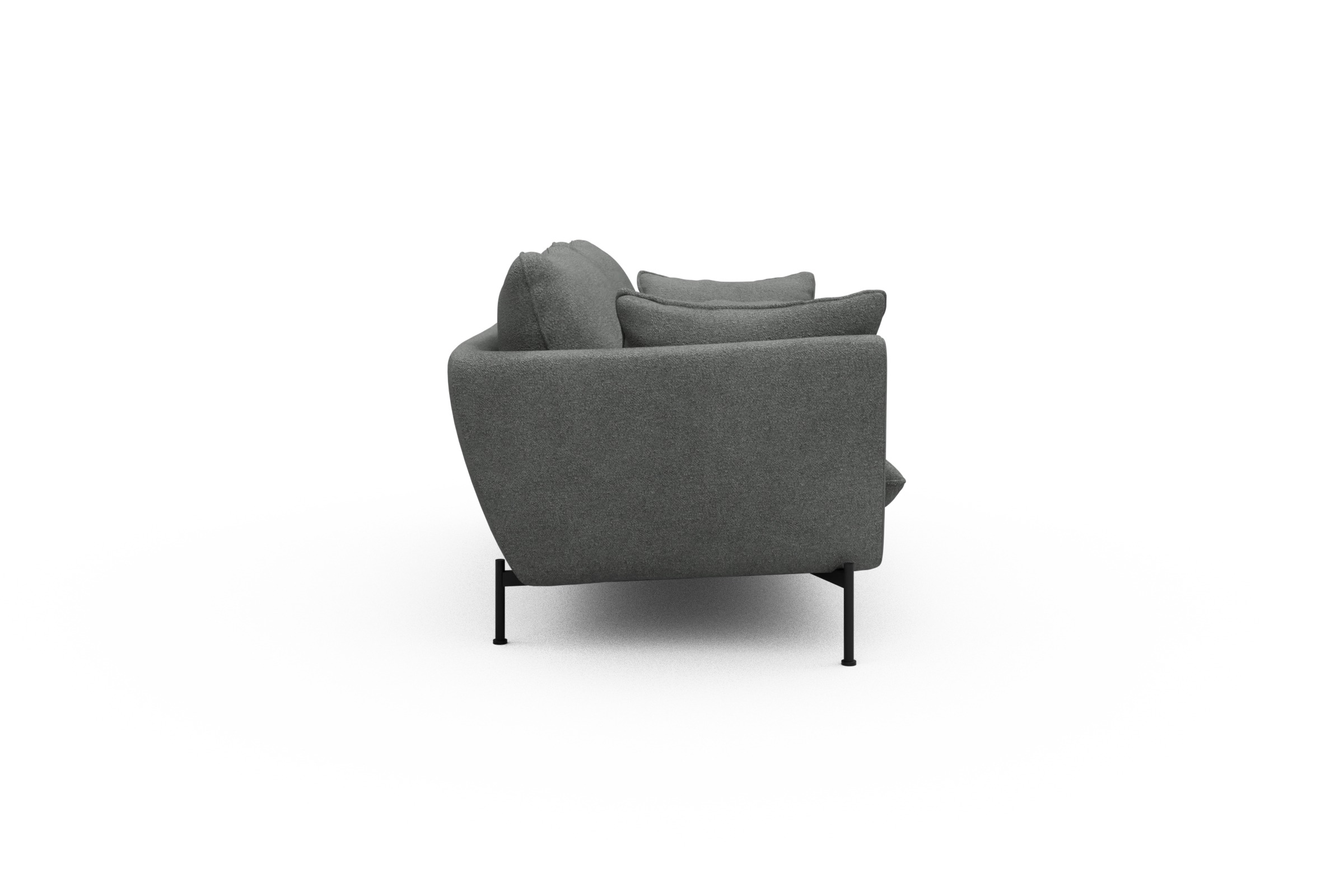 Sofa Anton 2-Sitzer Boucle-Ash-Grey