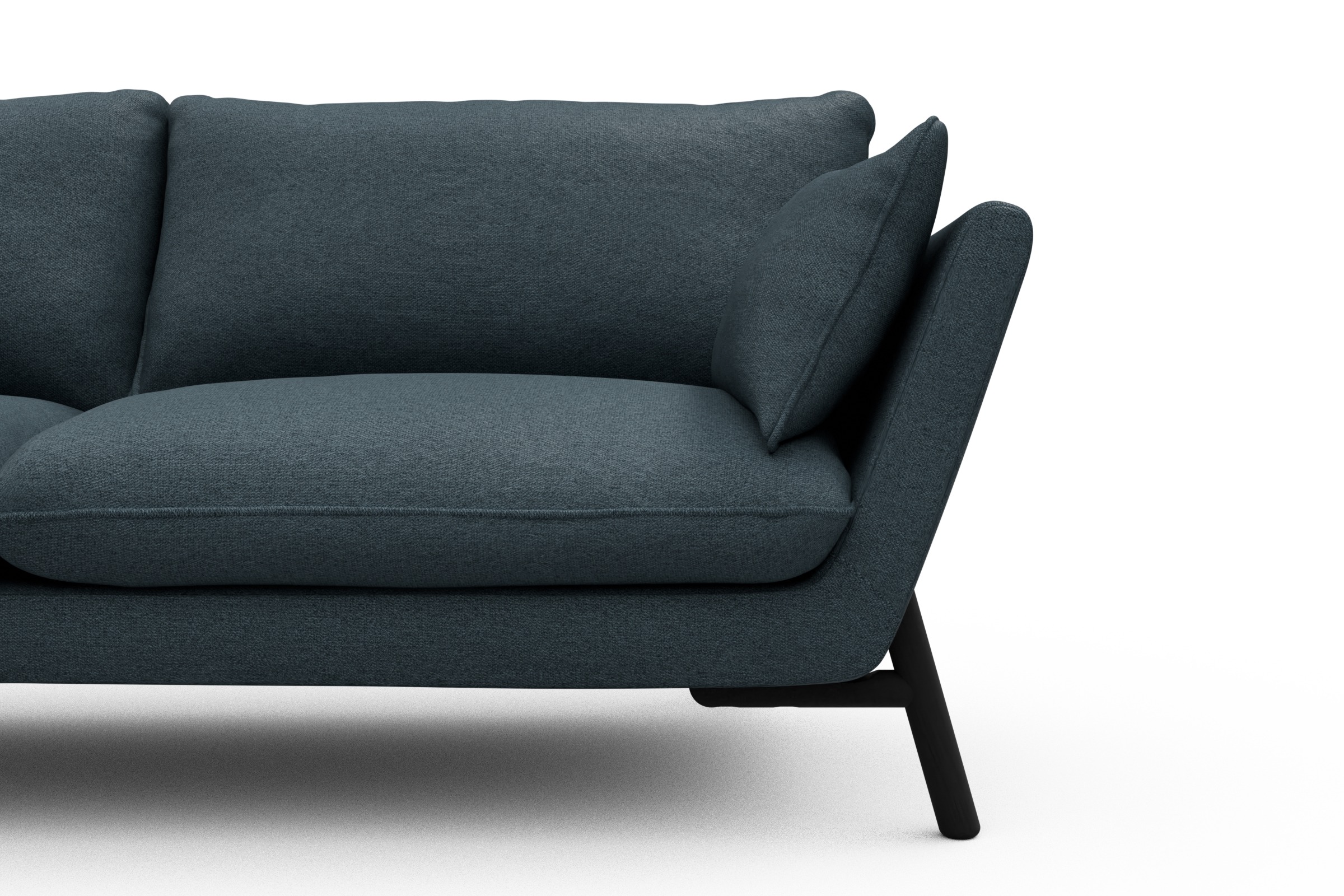 Sofa Emil 2-Sitzer Beinfarbe Eiche Schwarz Denari-Royal-Blue