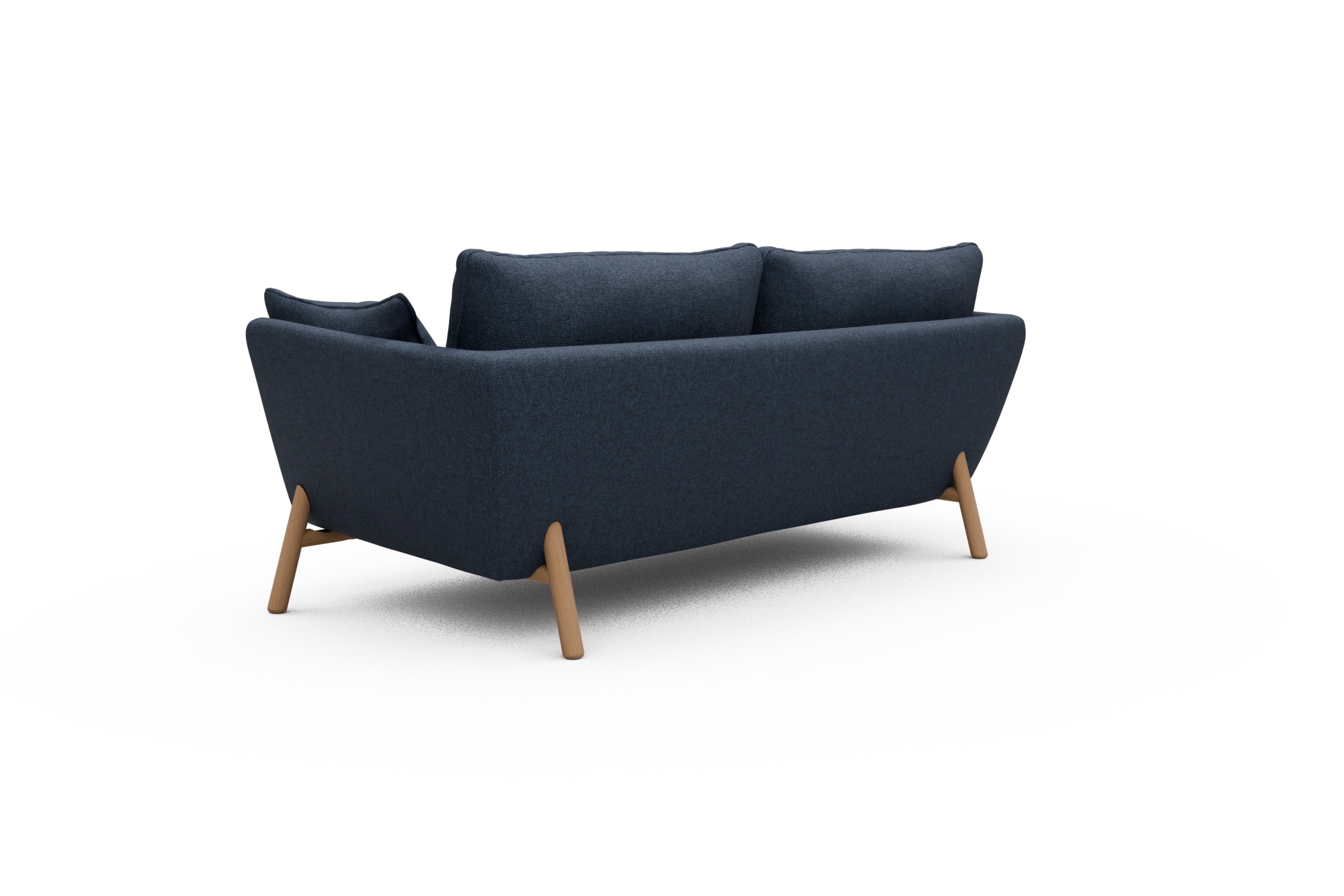 Sofa Emil 2-Sitzer Beinfarbe Eiche Natur Sama-Deep-Blue