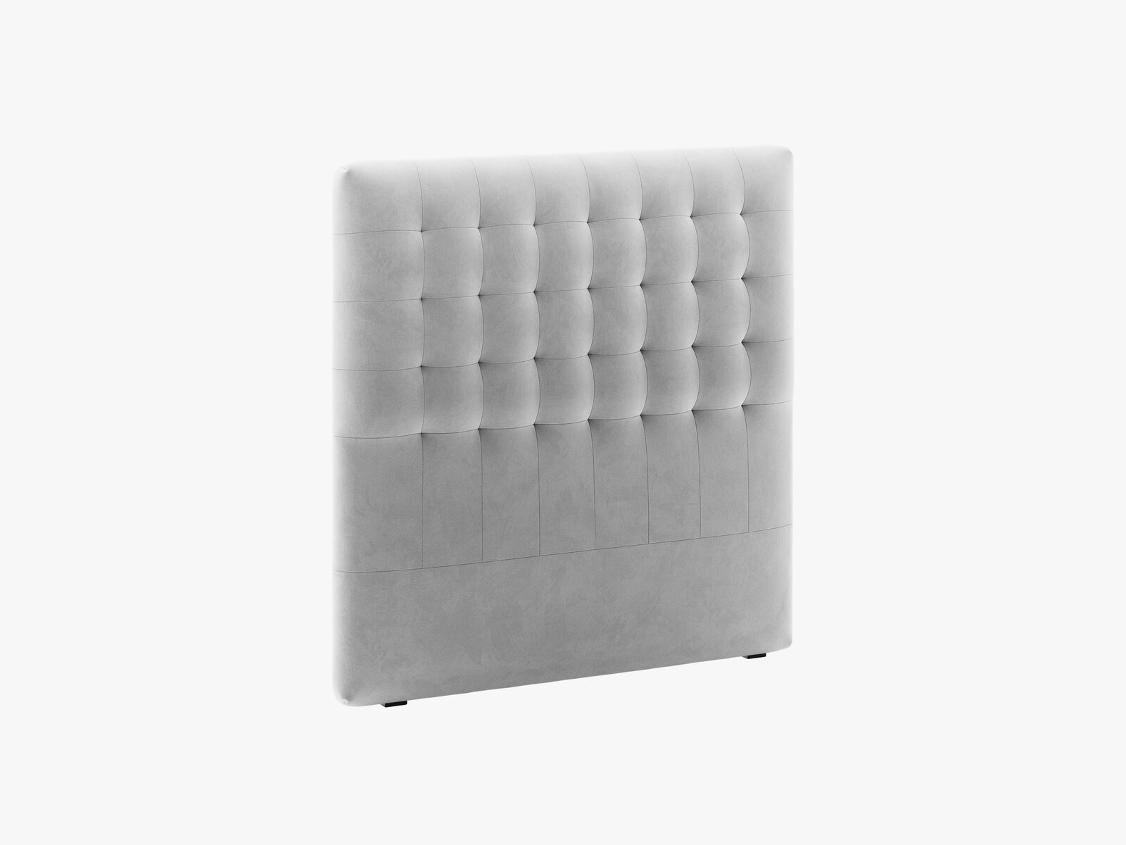 Micadoni Nova Samtiger Kopfteil 120 cm (H 120 cm) Samt Paris Hellgrau 120x120