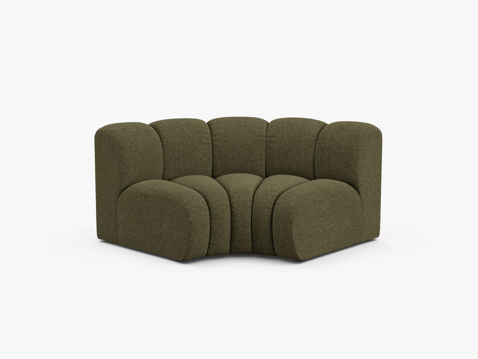 Micadoni rundes Eckmodul Lupine Chenille Eden Grün