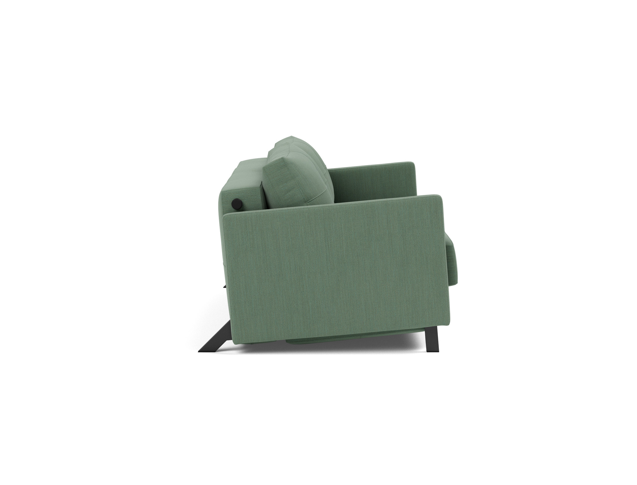 Schlafsofa Cubed mit Armlehnen 160 Flachgewebe Elegance 518-Green