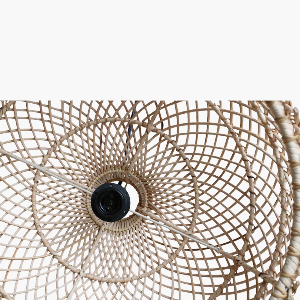 Raw Materials Maze Rattan-Hängelampe natur Ø 42x36cm