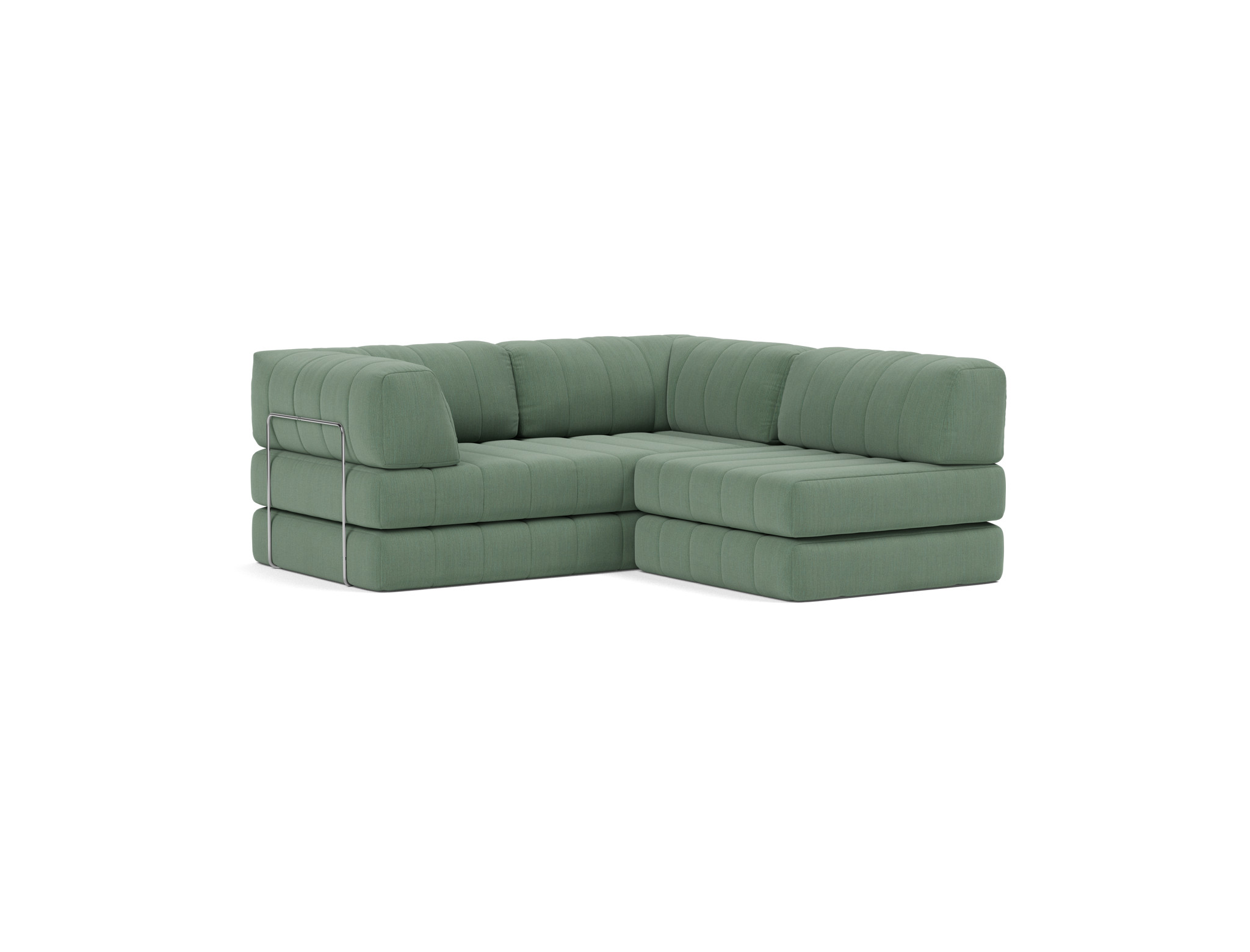 Schlafsofa CozyPad Grand mit Armlehnen Flachgewebe Elegance 518-Green