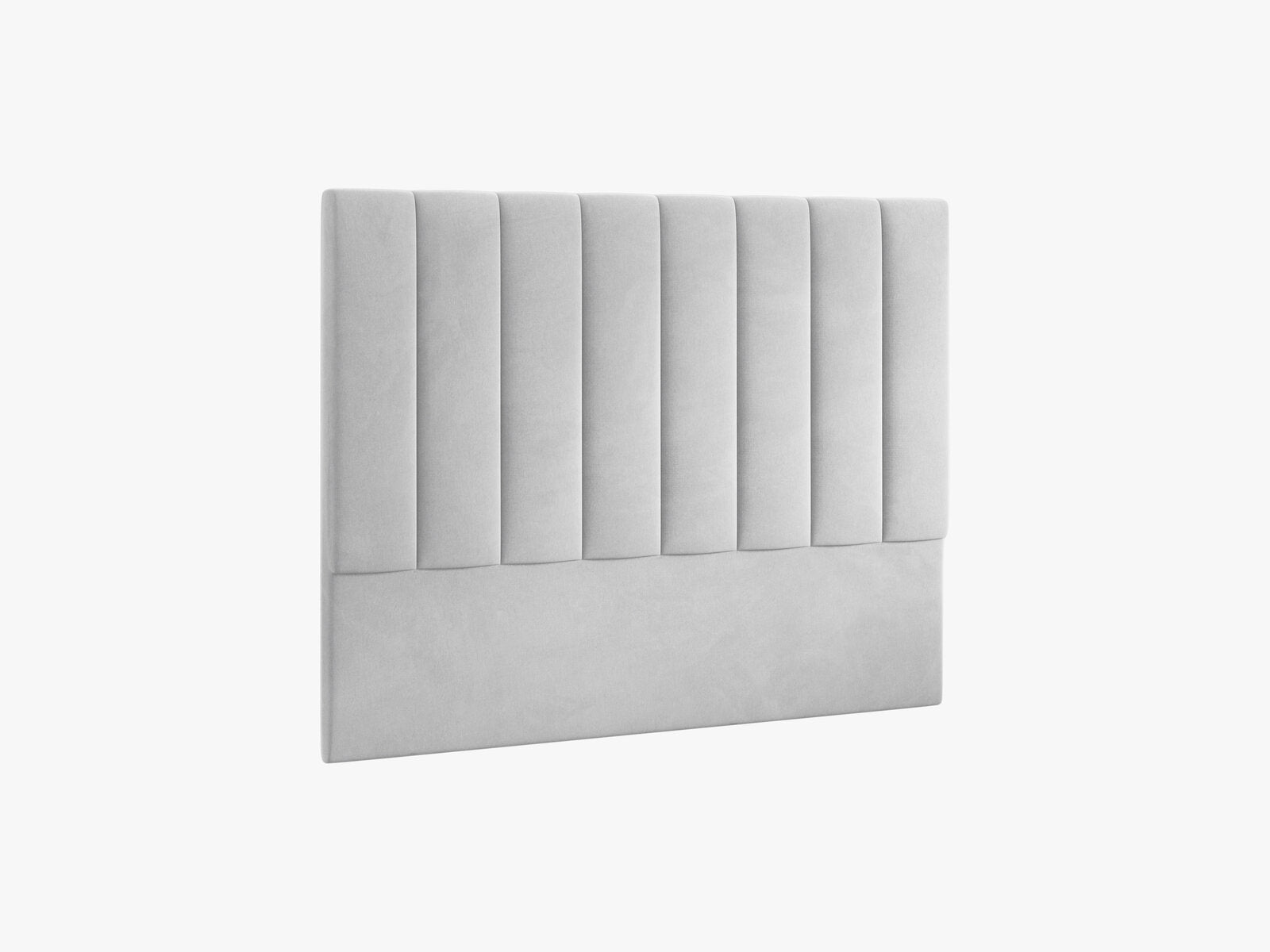 Micadoni Marl Polster-Kopfteil Samt Magic Velvet Hellgrau 160x120