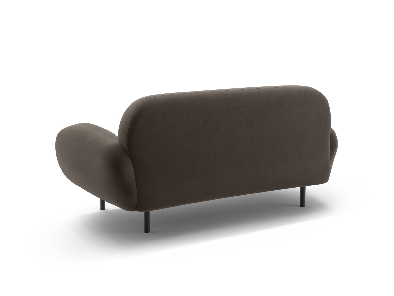 Micadoni Sofa Poppy 2-Sitzer Samt Casino Ebenholz
