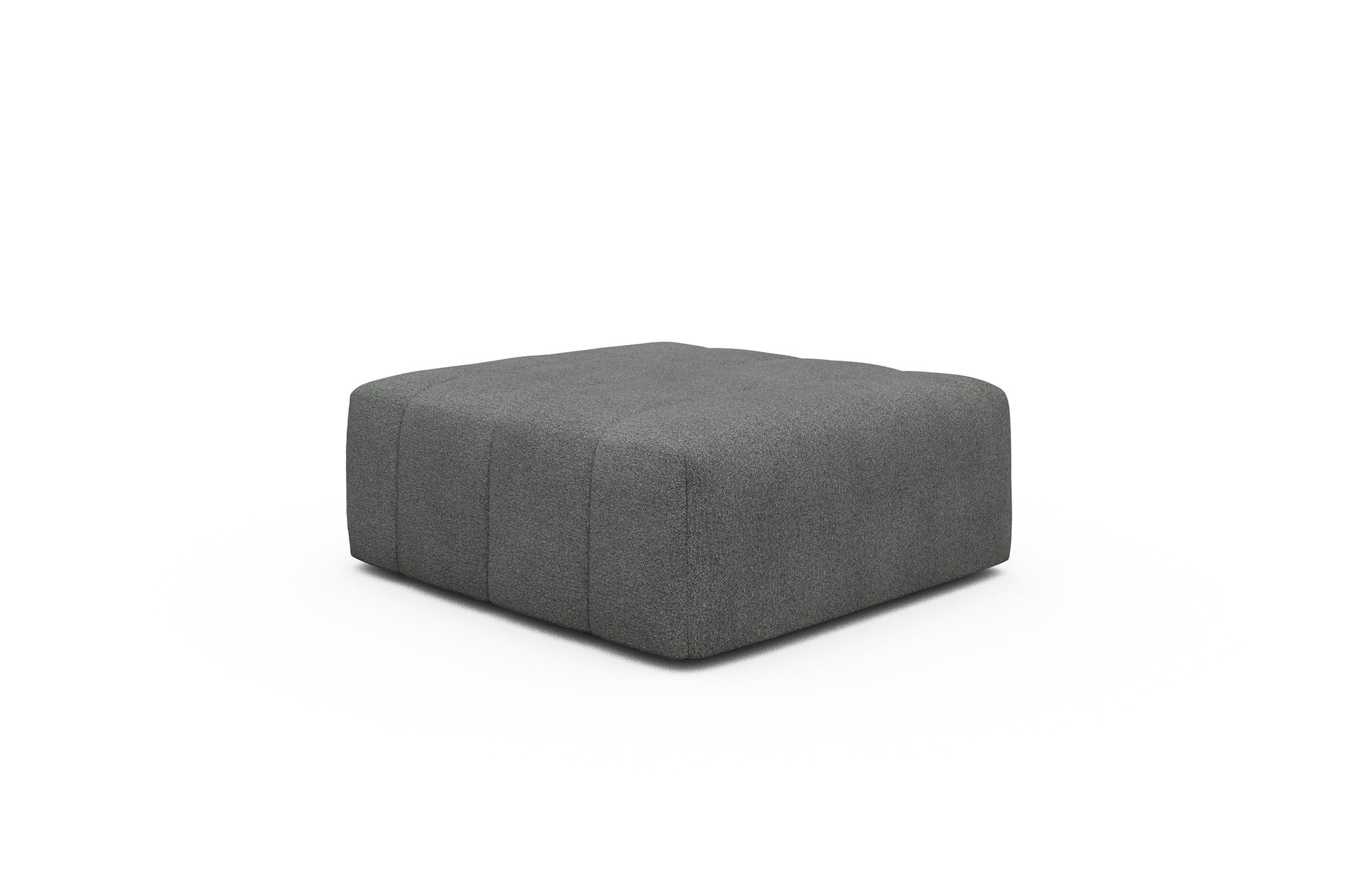 Sitzhocker Hugo Ottomane Boucle-Ash-Grey
