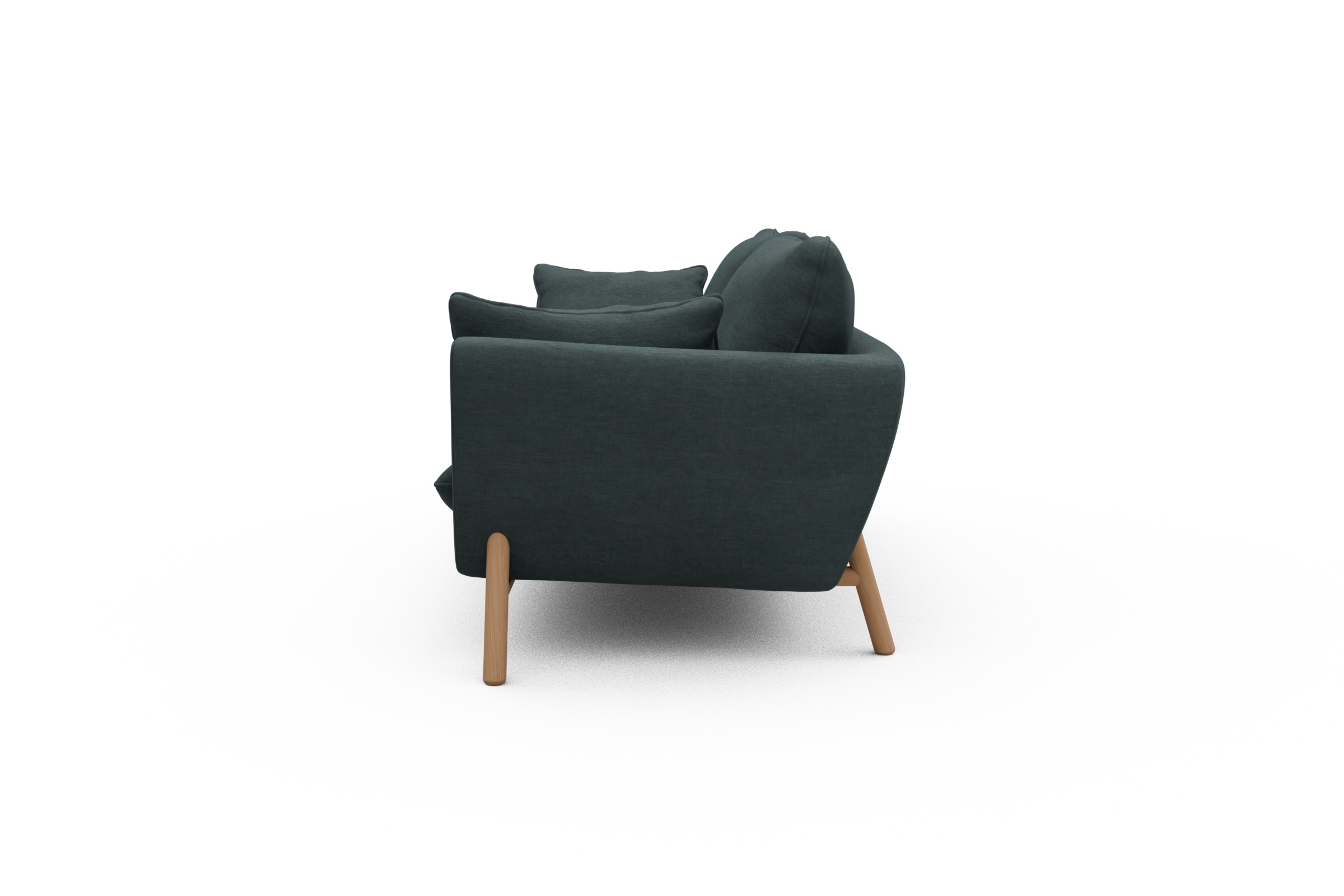 Sofa Emil 3-Sitzer Beinfarbe Eiche Natur Vivus-Blue