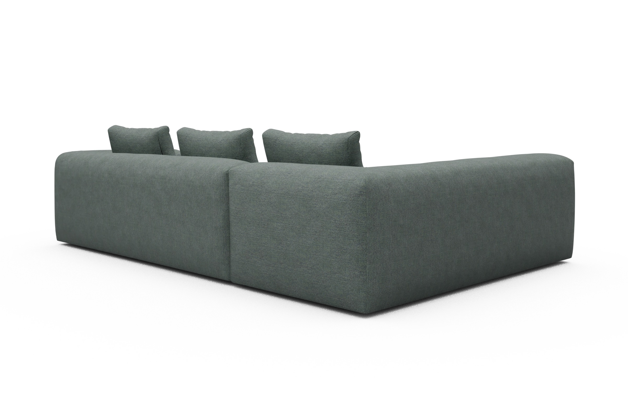 Ecksofa Fred 2x 2,5-Sitzer links offen Carreno-Ice-Blue