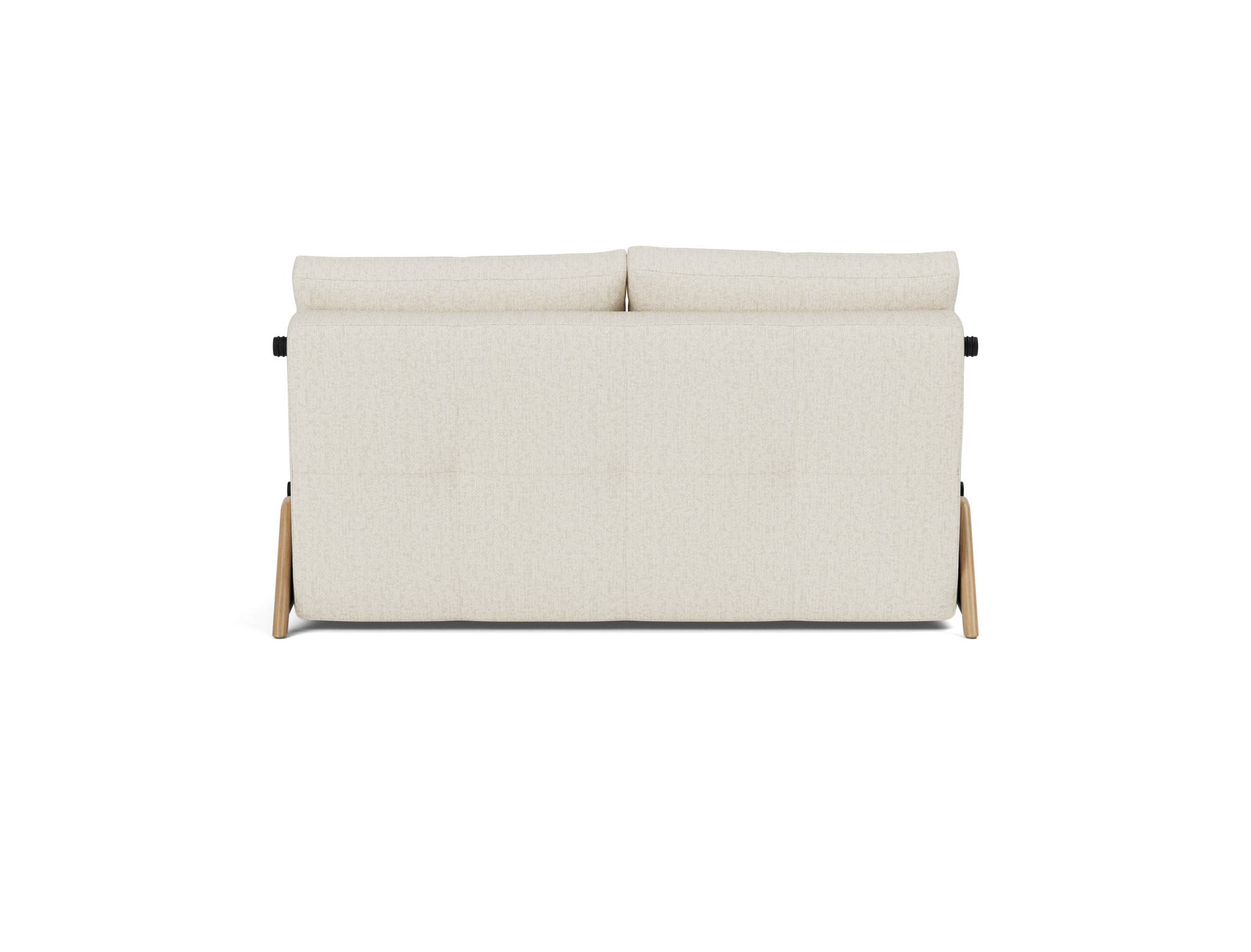 Schlafsofa Cubed 140 Boucle Skandi 531-Off-White Beine Eiche