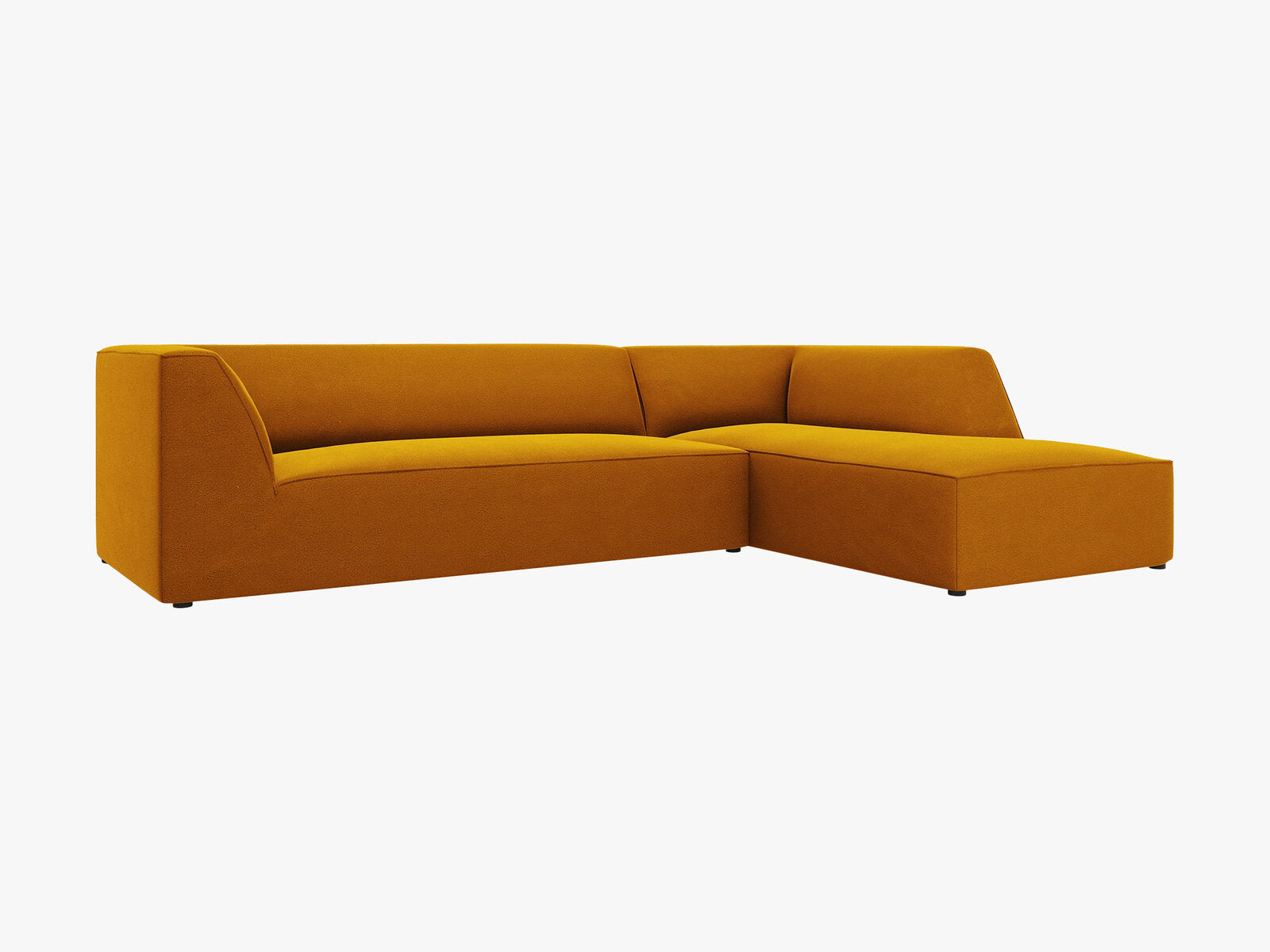 Micadoni 4-Sitzer Modular Sofa Ruby Rechts Samt Salvador Gelb