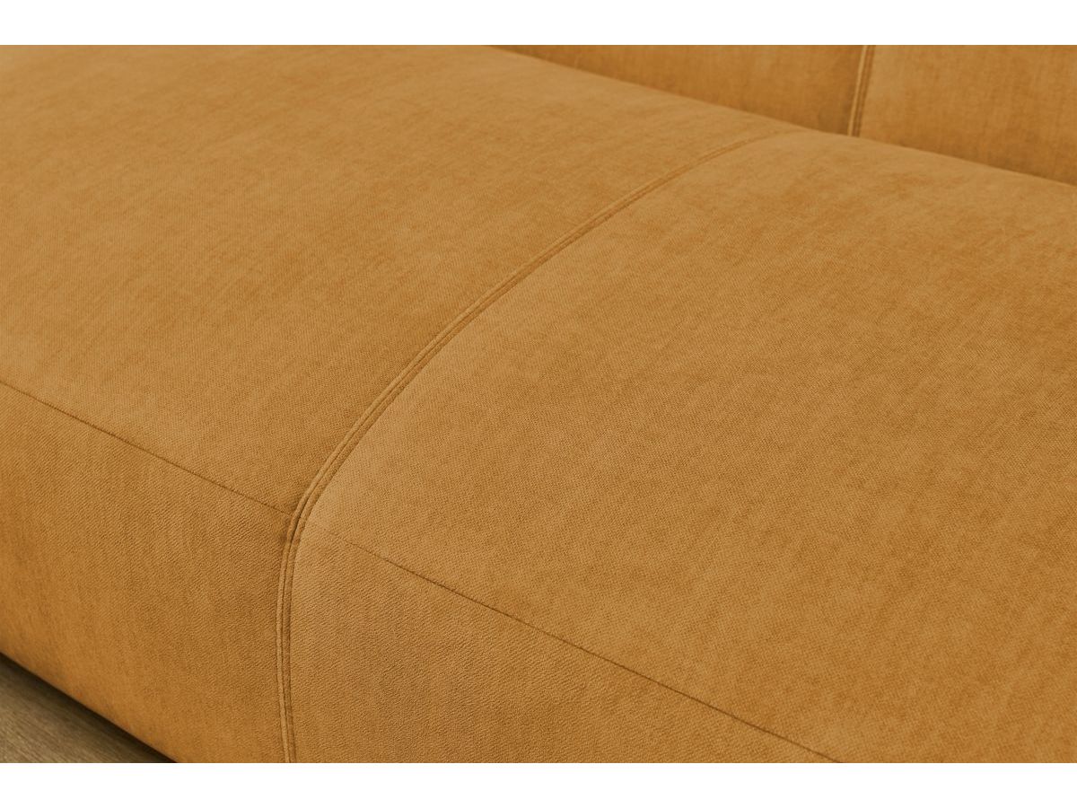Bobochic Lavena Wohnlandschaft 359 × 220 cm Samt Gelb Ecke rechts