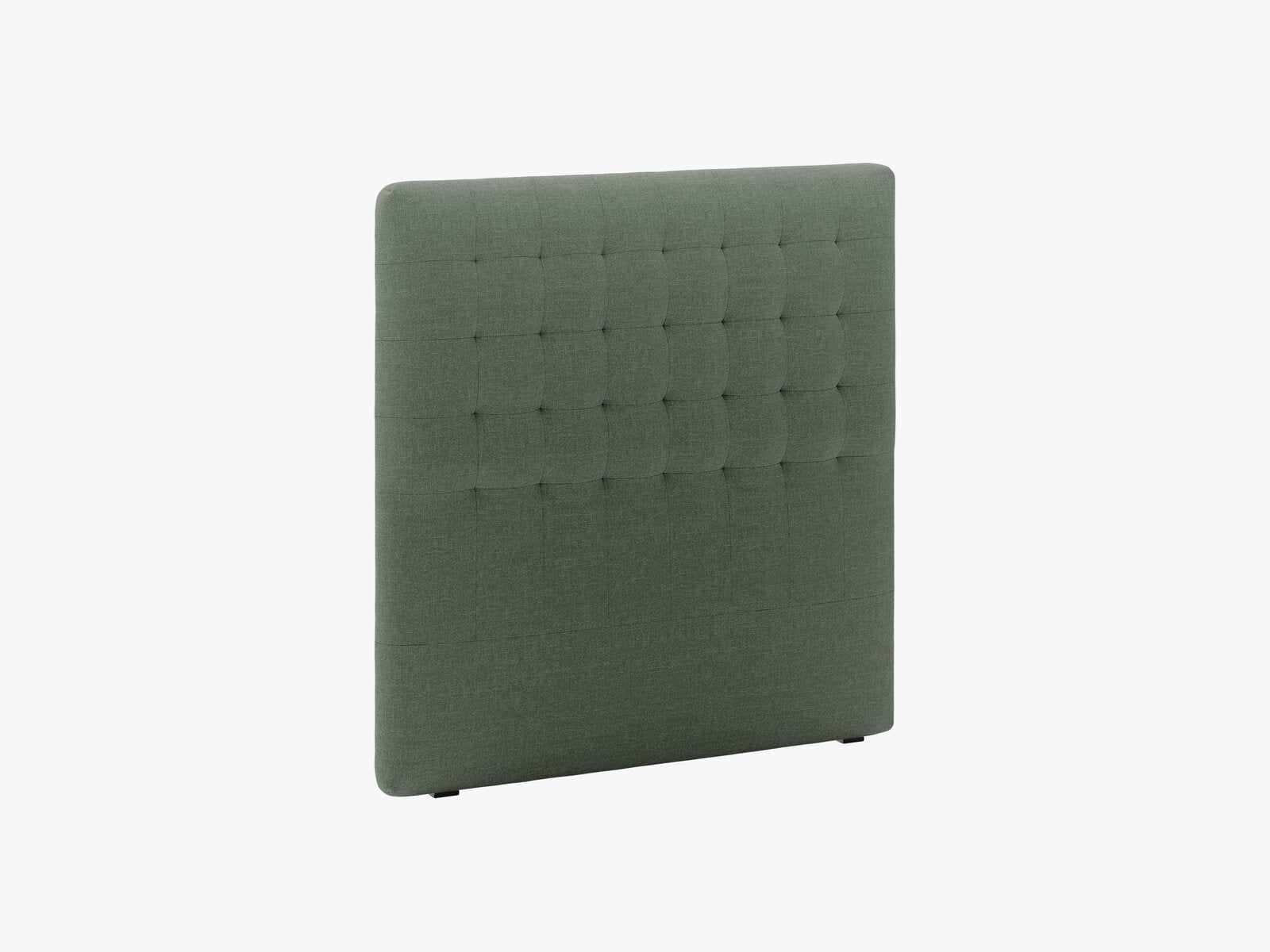 Micadoni Nova Samtiger Kopfteil 120 cm (H 120 cm) Strukturierter Stoff Liberty Moosgrün 120x120