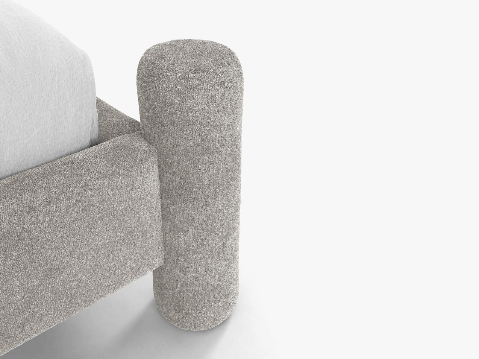 Micadoni Vera Bett mit Kopfteil Chenille Perfect Harmony Hellgrau 140x200