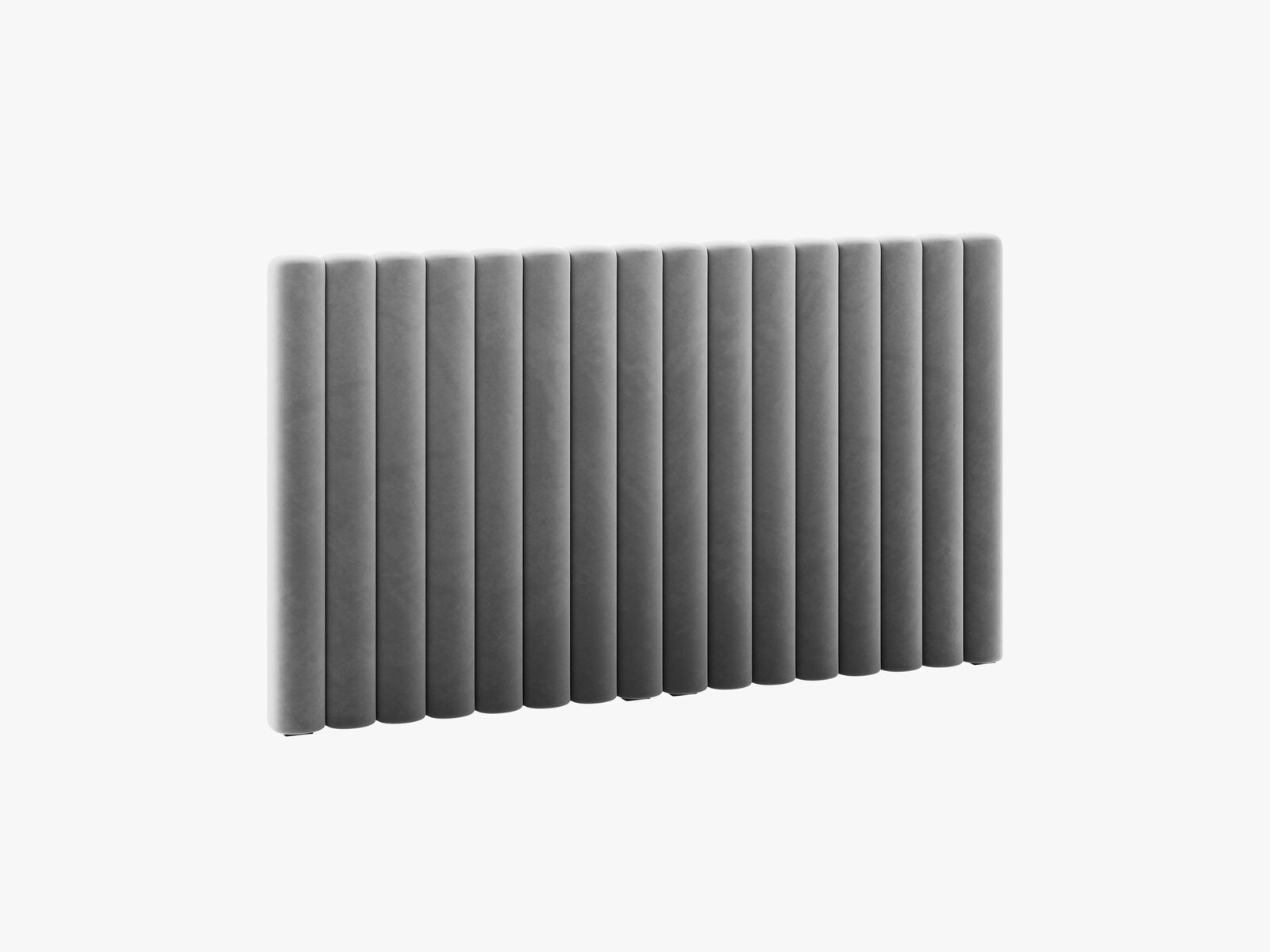 Micadoni Mistero Samtiger Kopfteil 160 cm Samt Paris Grau 160x95