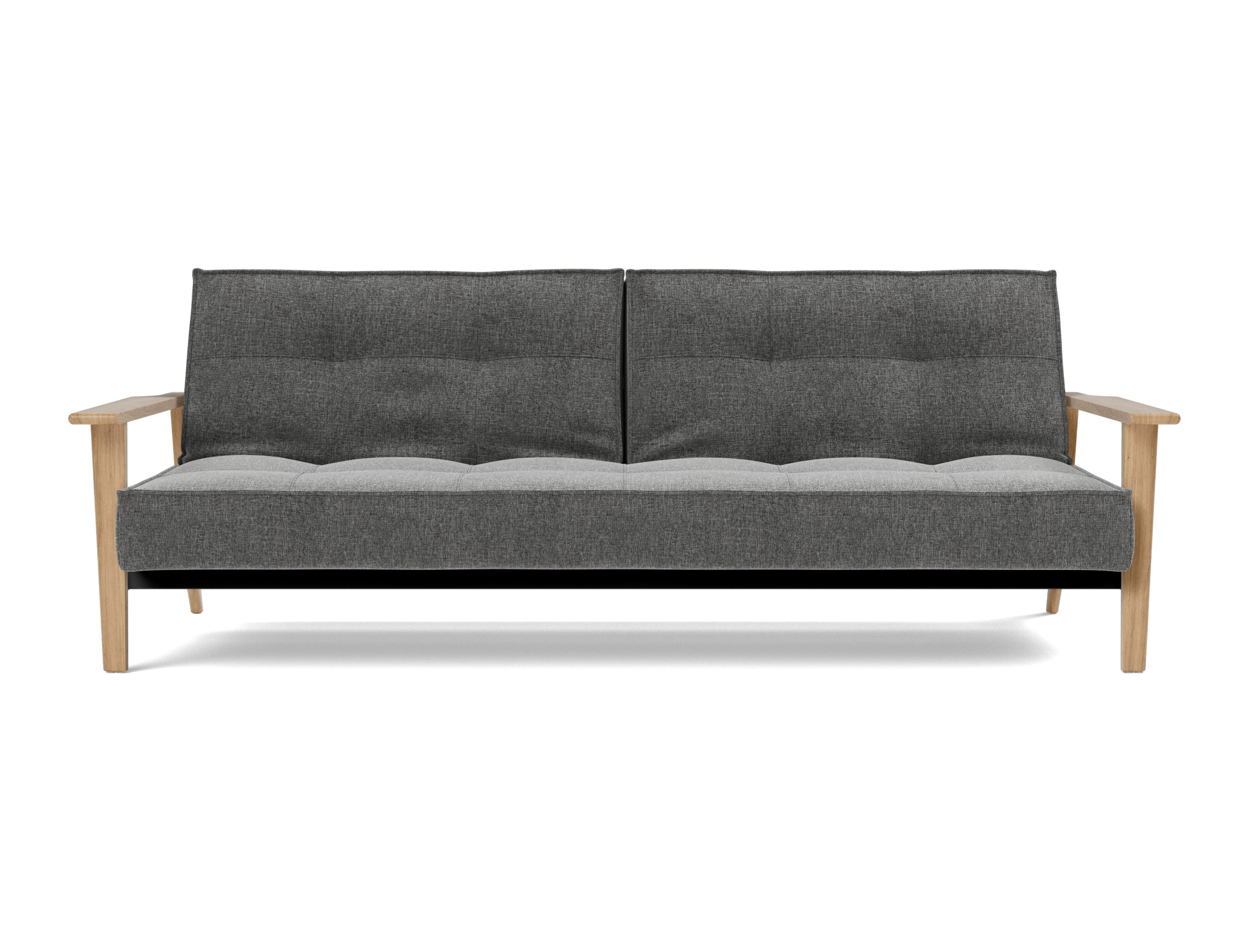 Schlafsofa Splitback Frej Strukturierter Stoff Twist 563-Charcoal