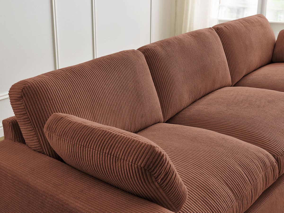 Bobochic Belair Sofa 3-Sitzer 250 × 93 cm Cordsamt Orange