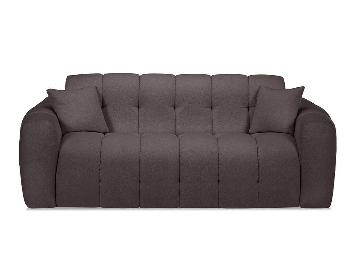 Bobochic Bradley Schlafsofa 3-Sitzer Bouclé-Stoff Braun