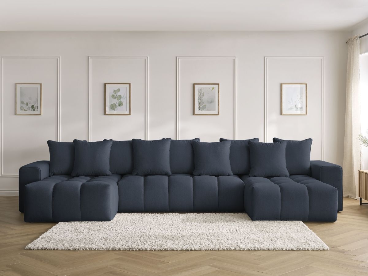 Bobochic Mont-blanc Wohnlandschaft Melange-Stoff Dunkelblau
