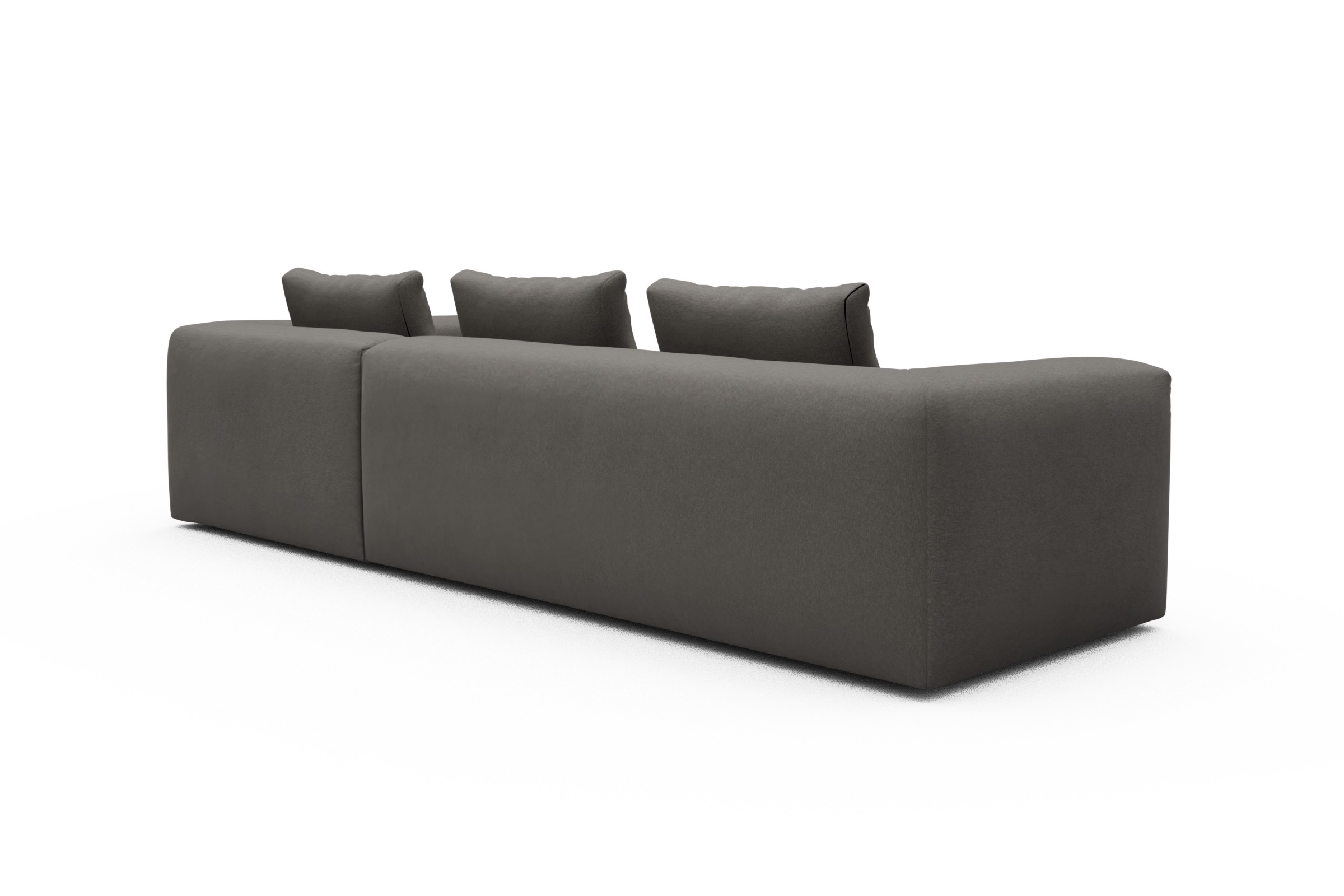 Ecksofa Fred Relax-Ecke rechts mit 2,5-Sitzer Satya-Taupe