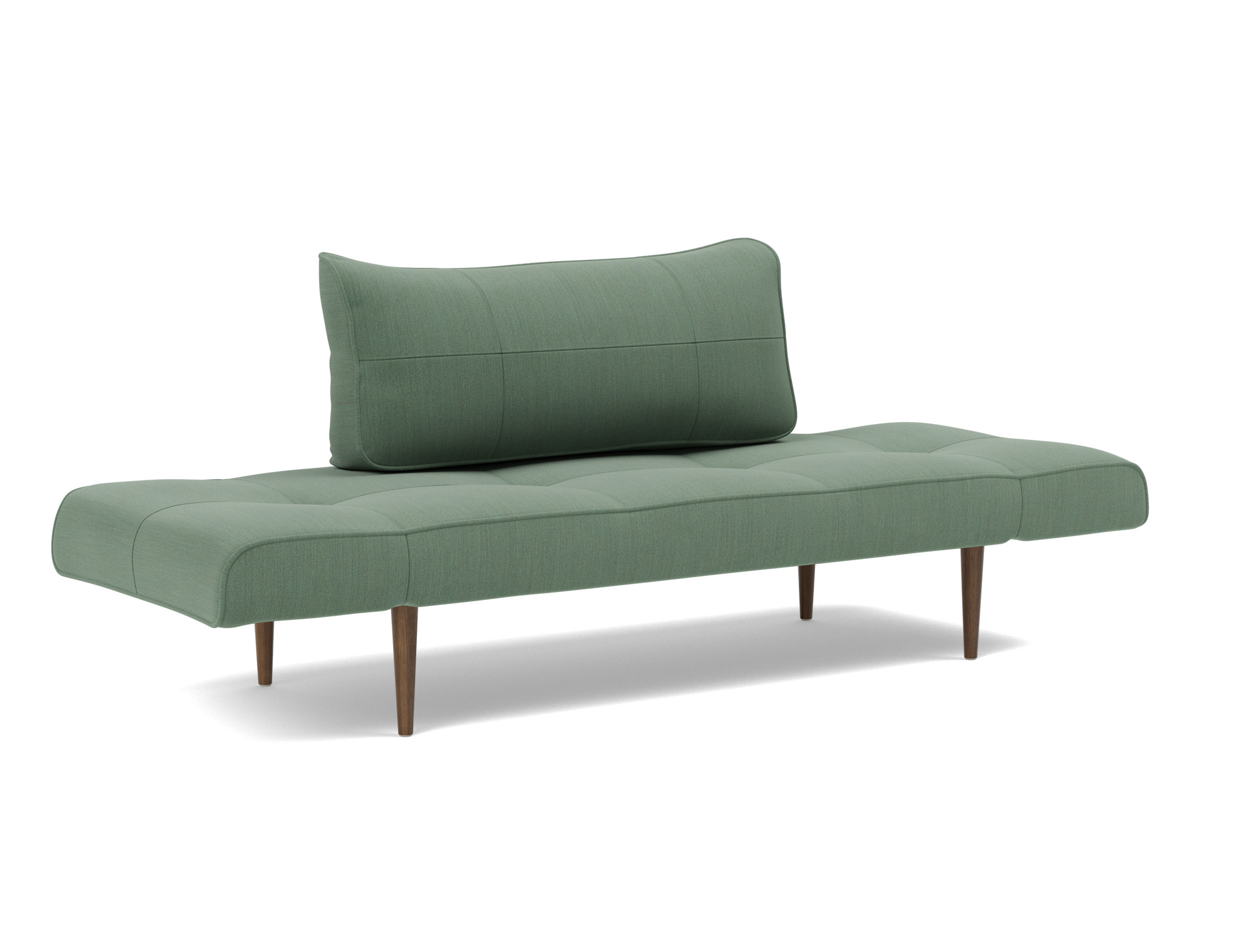 Tagesbett Zeal Flachgewebe Elegance 518-Green Beine Styletto Eiche dunkel