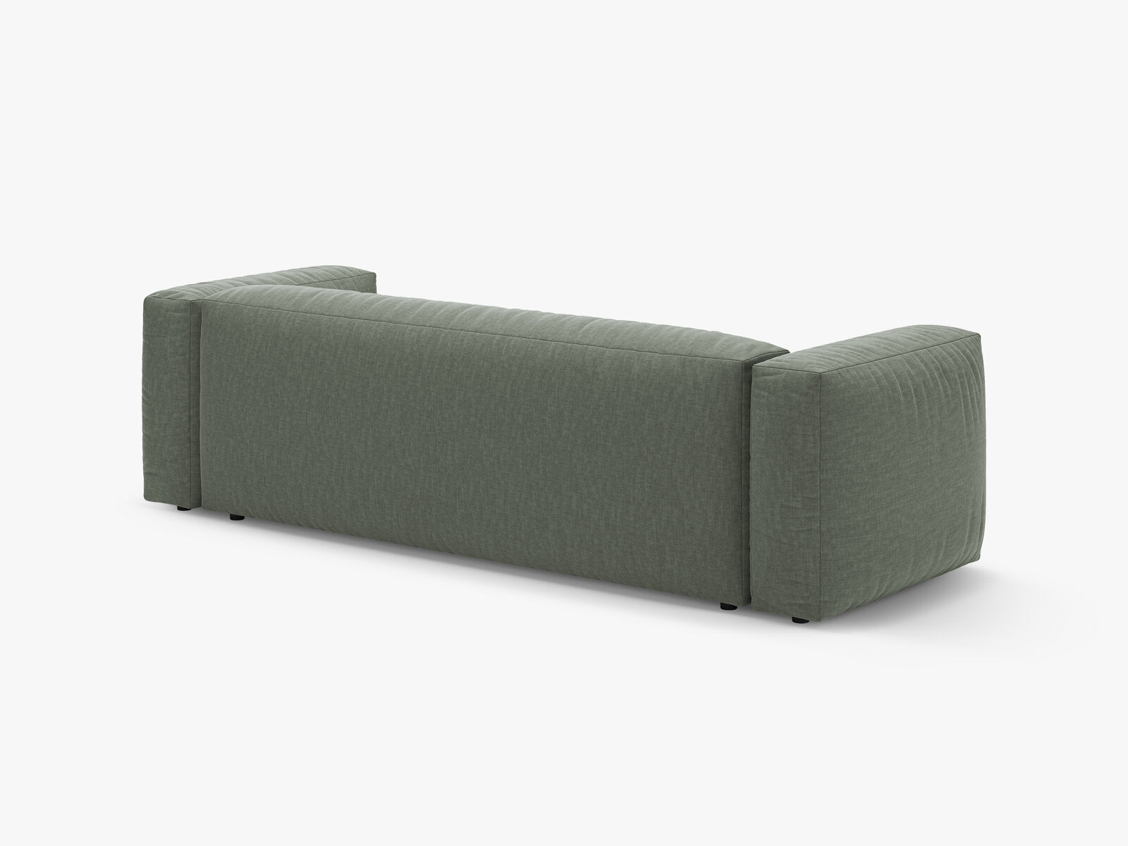 Micadoni Martina Sofa mit Bettfunktion Strukturierter Stoff Boston Moosgrün