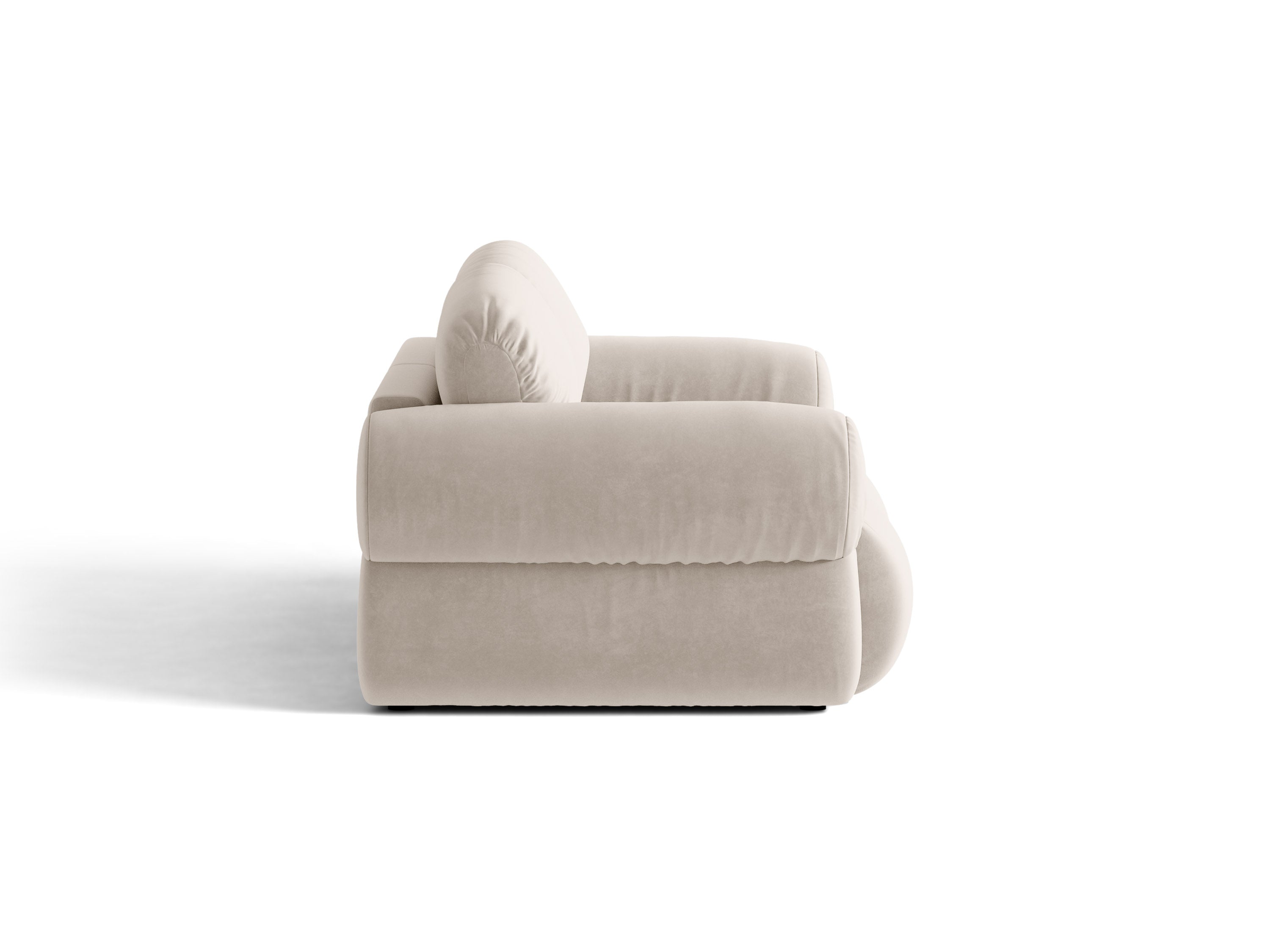 Micadoni Ophelia Sofa 3-Sitzer Samt Salvador Beige