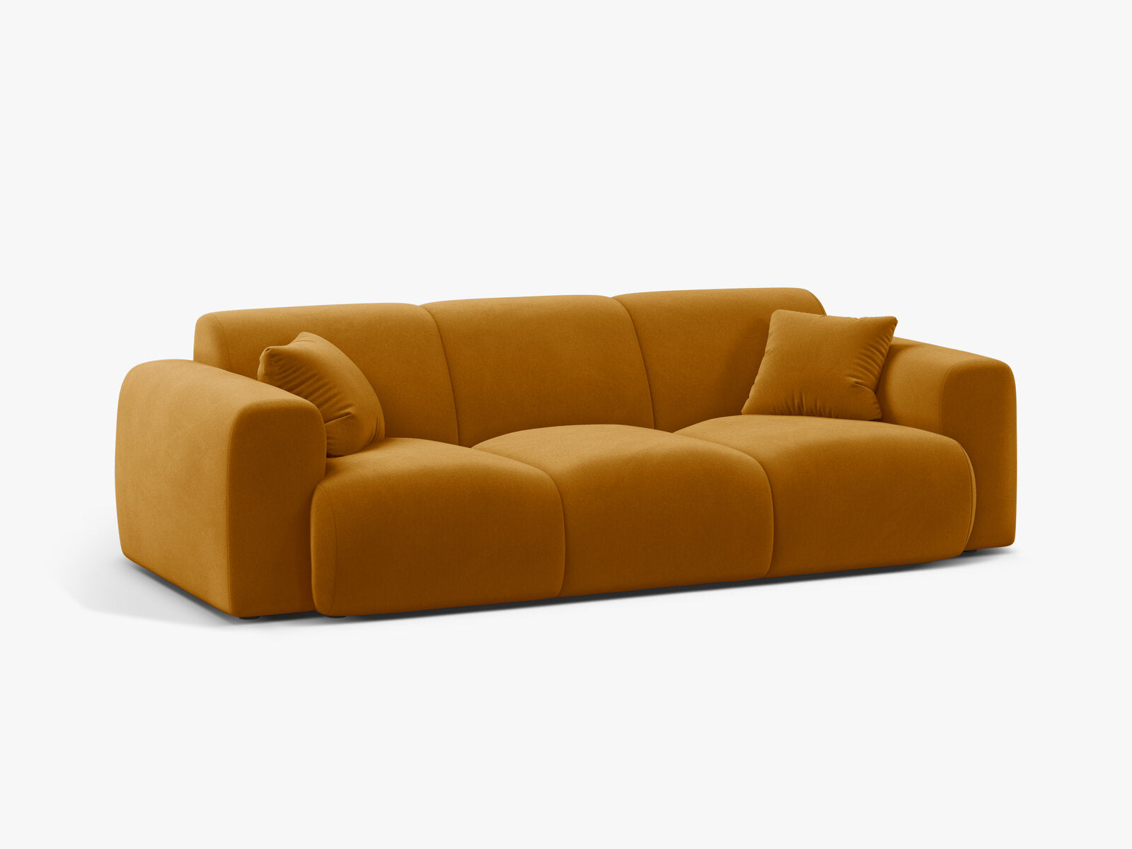 Micadoni Sofa Molino 3-Sitzer Samt Casino Gelb