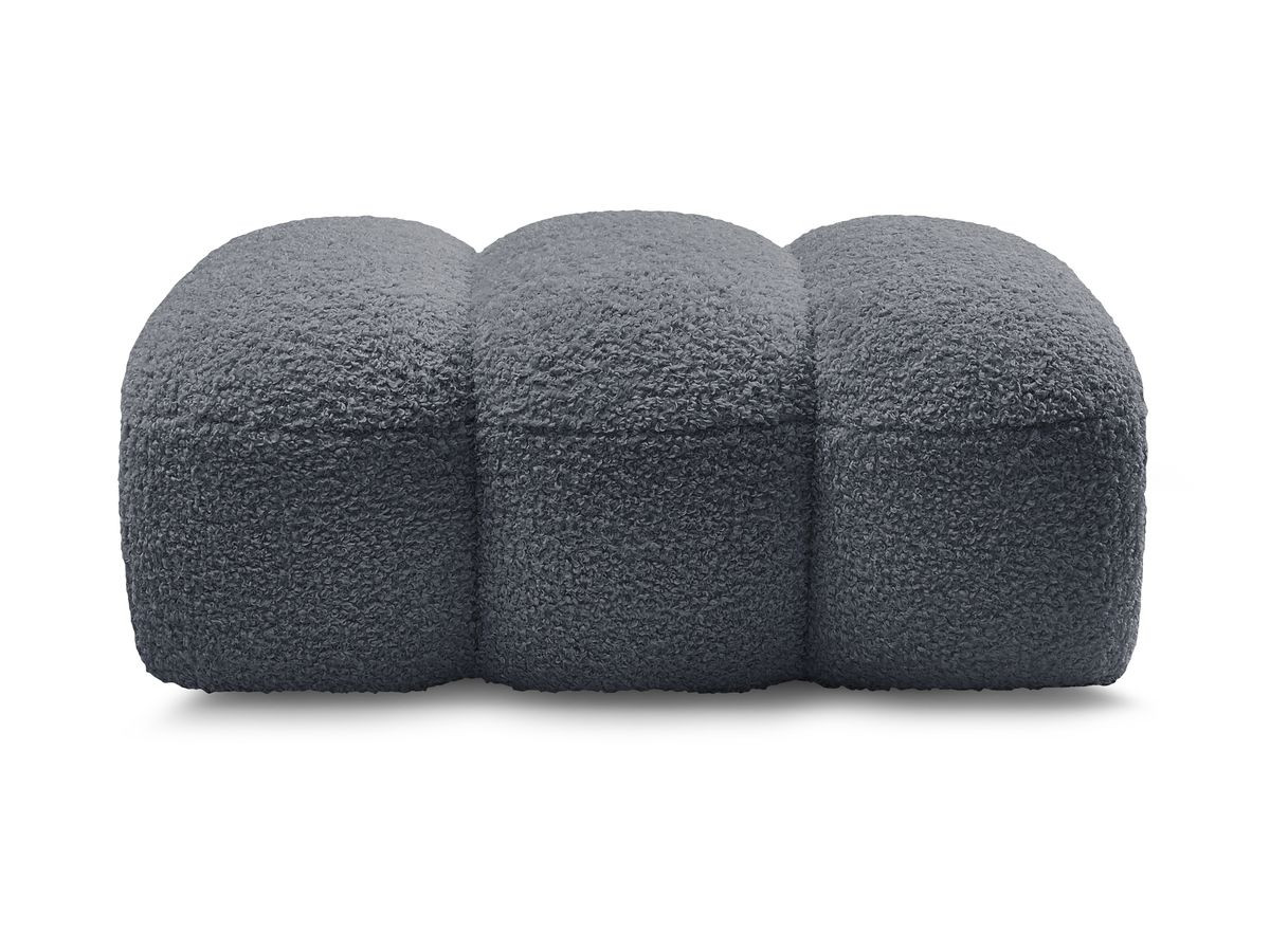 Bobochic Hippolyte Pouf Bouclé-Stoff Dunkelgrau