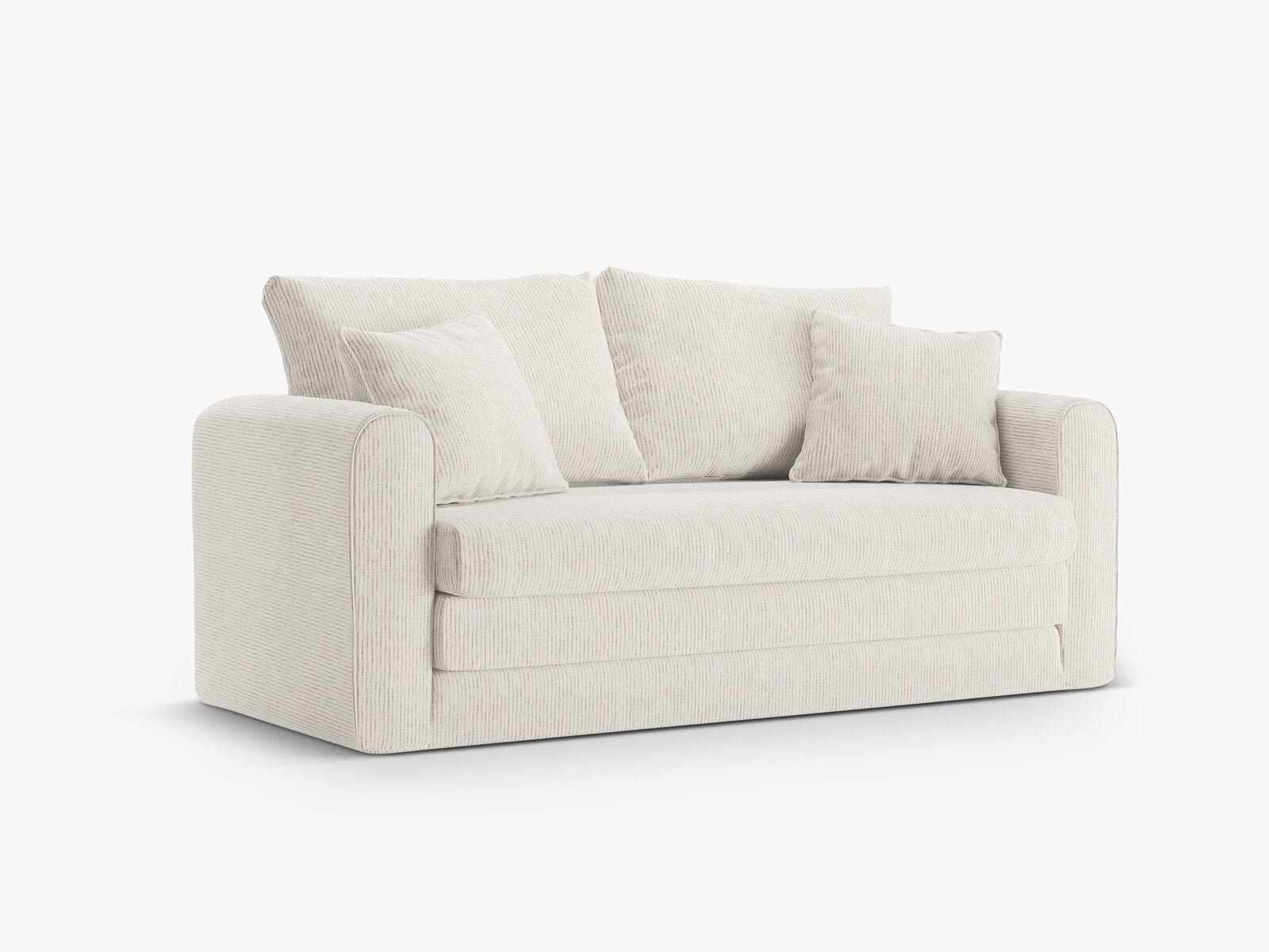 Micadoni Sofa Lido 2-Sitzer Strukturierter Stoff Helles Beige