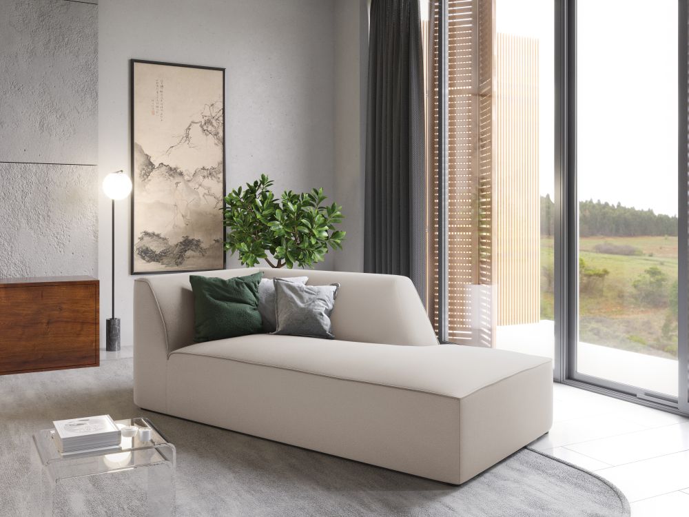 Cosmopolitan Design Chaiselongue Siena Samt Salvador Beige Rechts