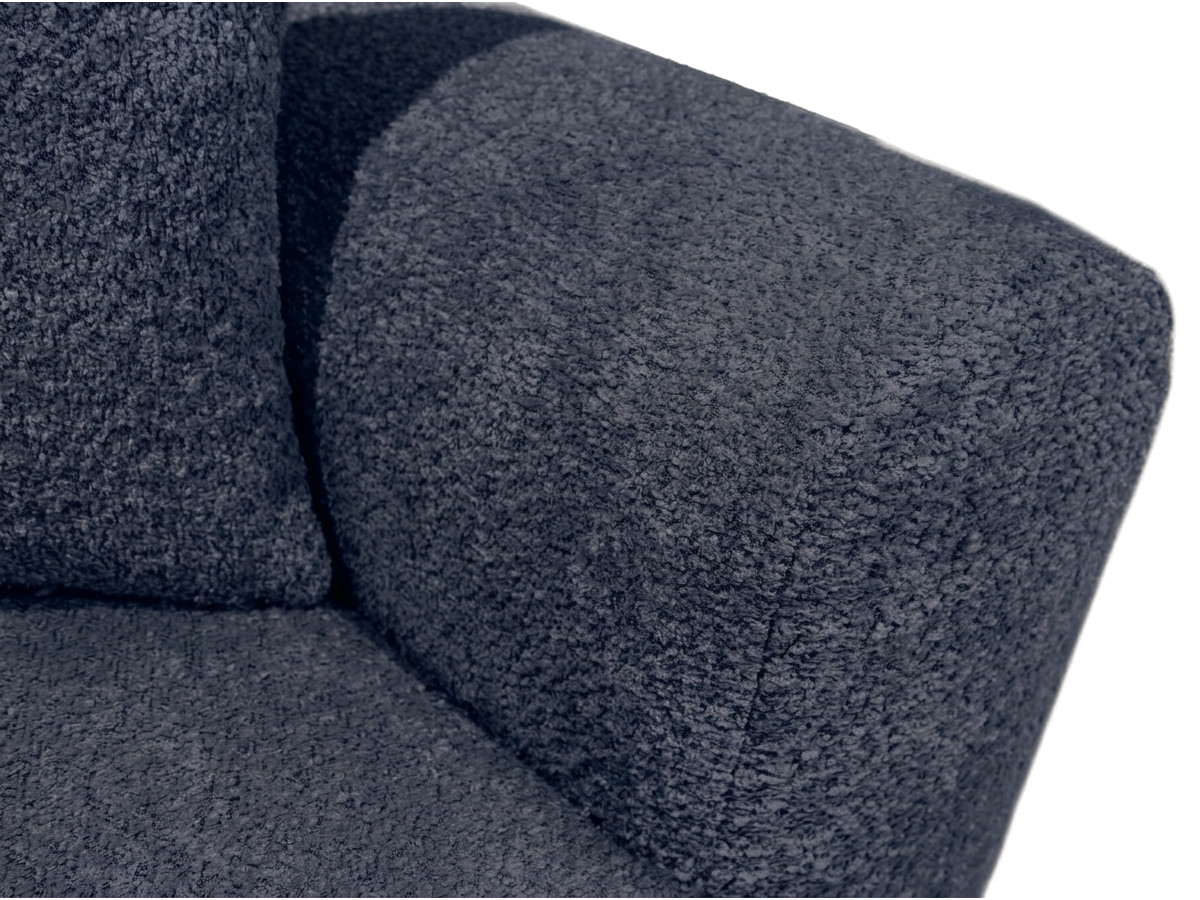 Bobochic Roxelane Schlafsofa 3-Sitzer mit Bettkasten Bouclé-Stoff Dunkelblau