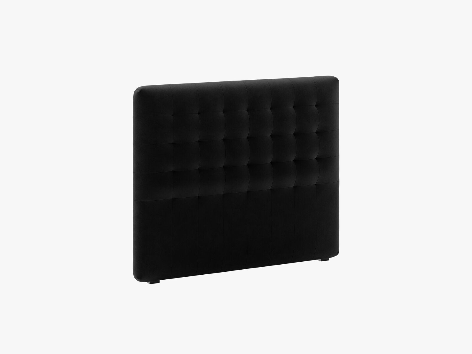 Micadoni Nova Samtiger Kopfteil 120 cm (H 95 cm) Samt Paris Schwarz 120x95