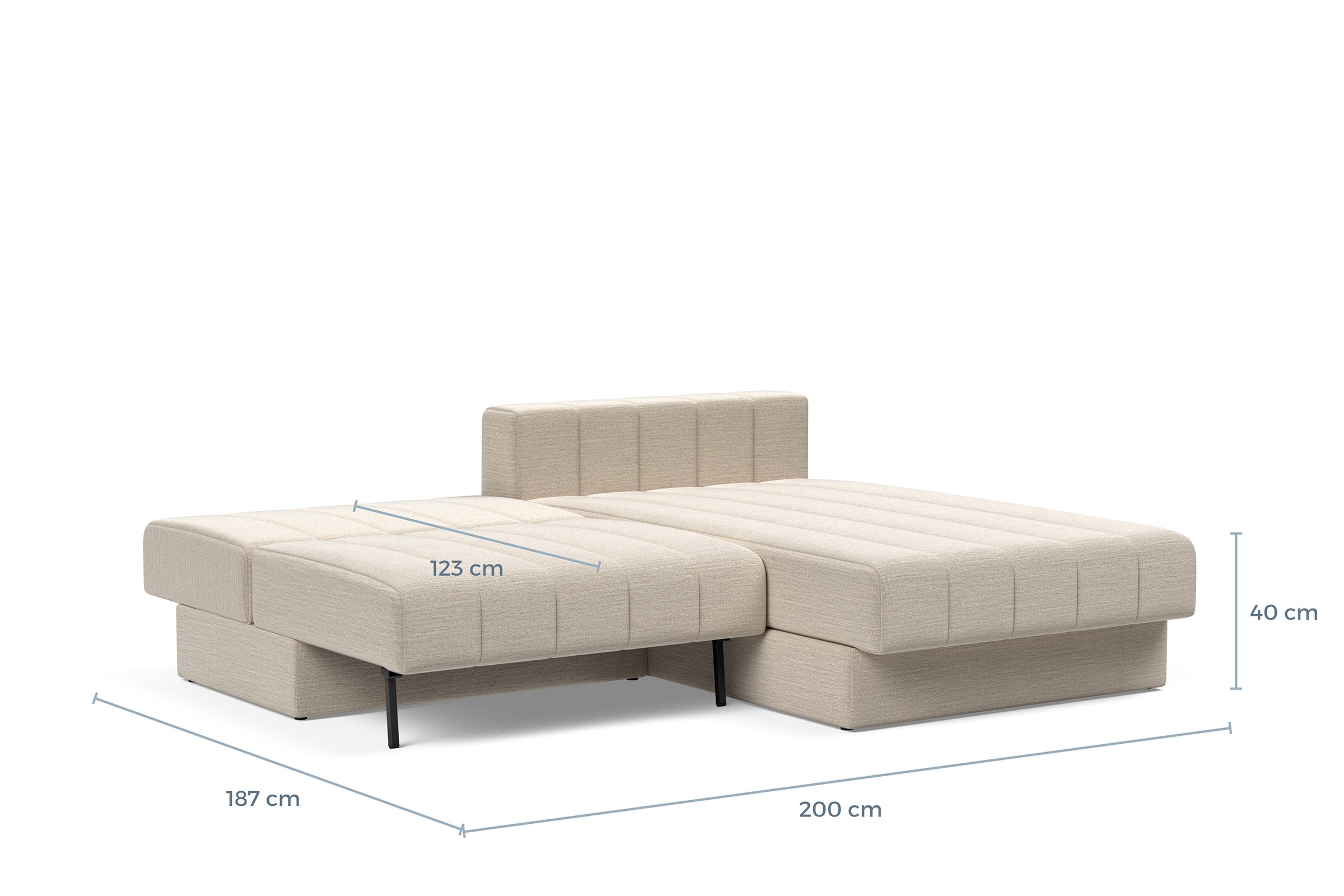 Schlafsofa Akello mit Chaiselongue