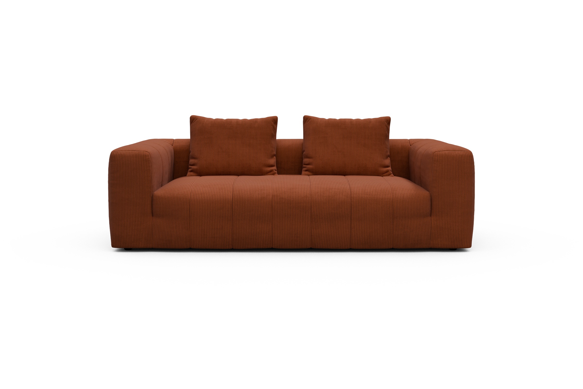Hugo 3-Sitzer Corduroy-Burnt-Orange moebelfaktor