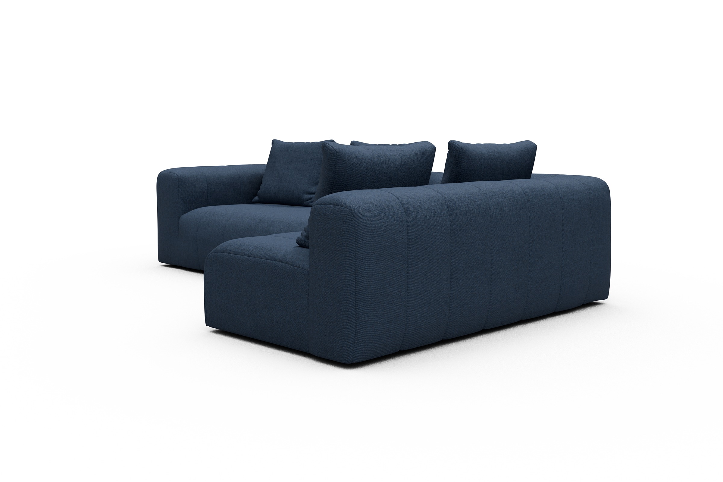 Ecksofa Hugo 2x 2,5-Sitzer Armlehne links Weda-Blue