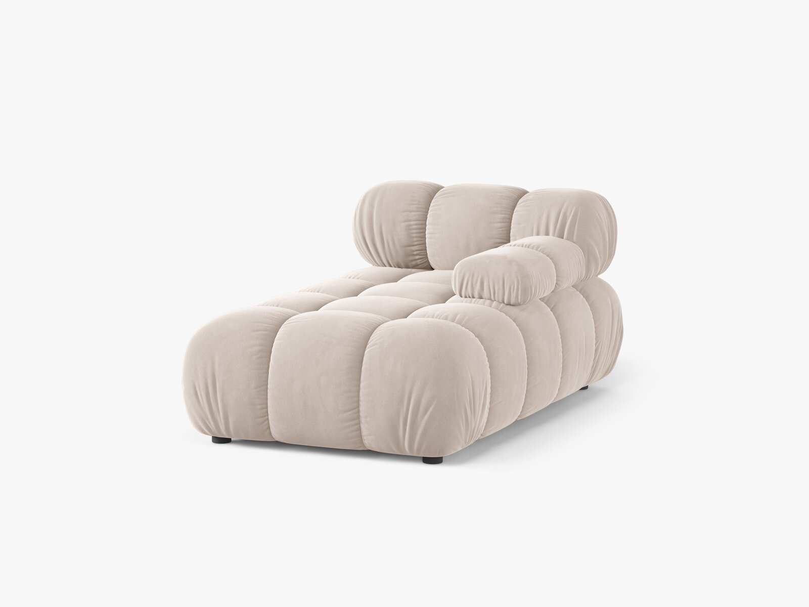 Micadoni Recamiere Bellis Rechts Samt Venus Helles Beige