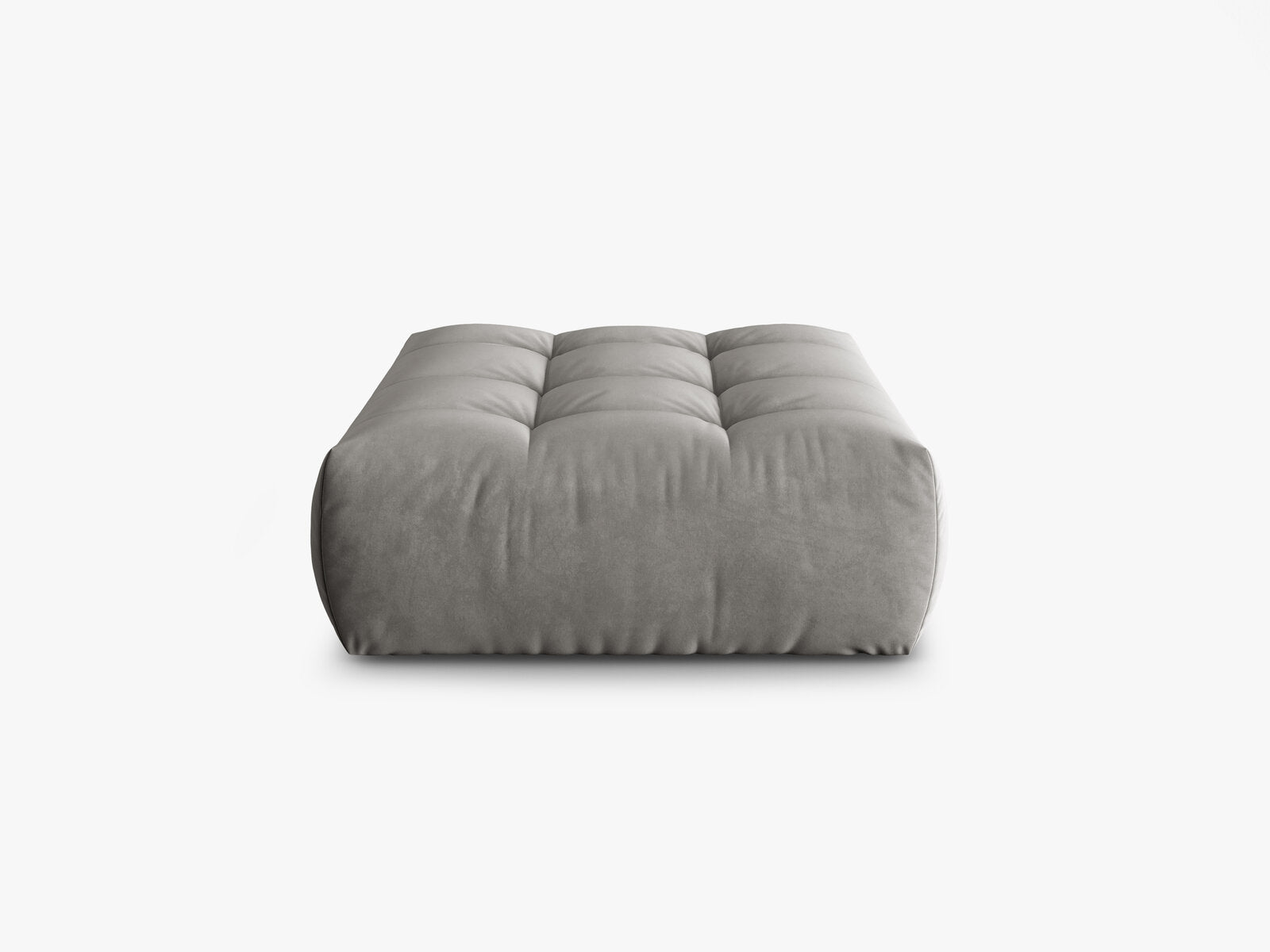 Micadoni Hocker Bloom 1-Sitzer Samt Grau