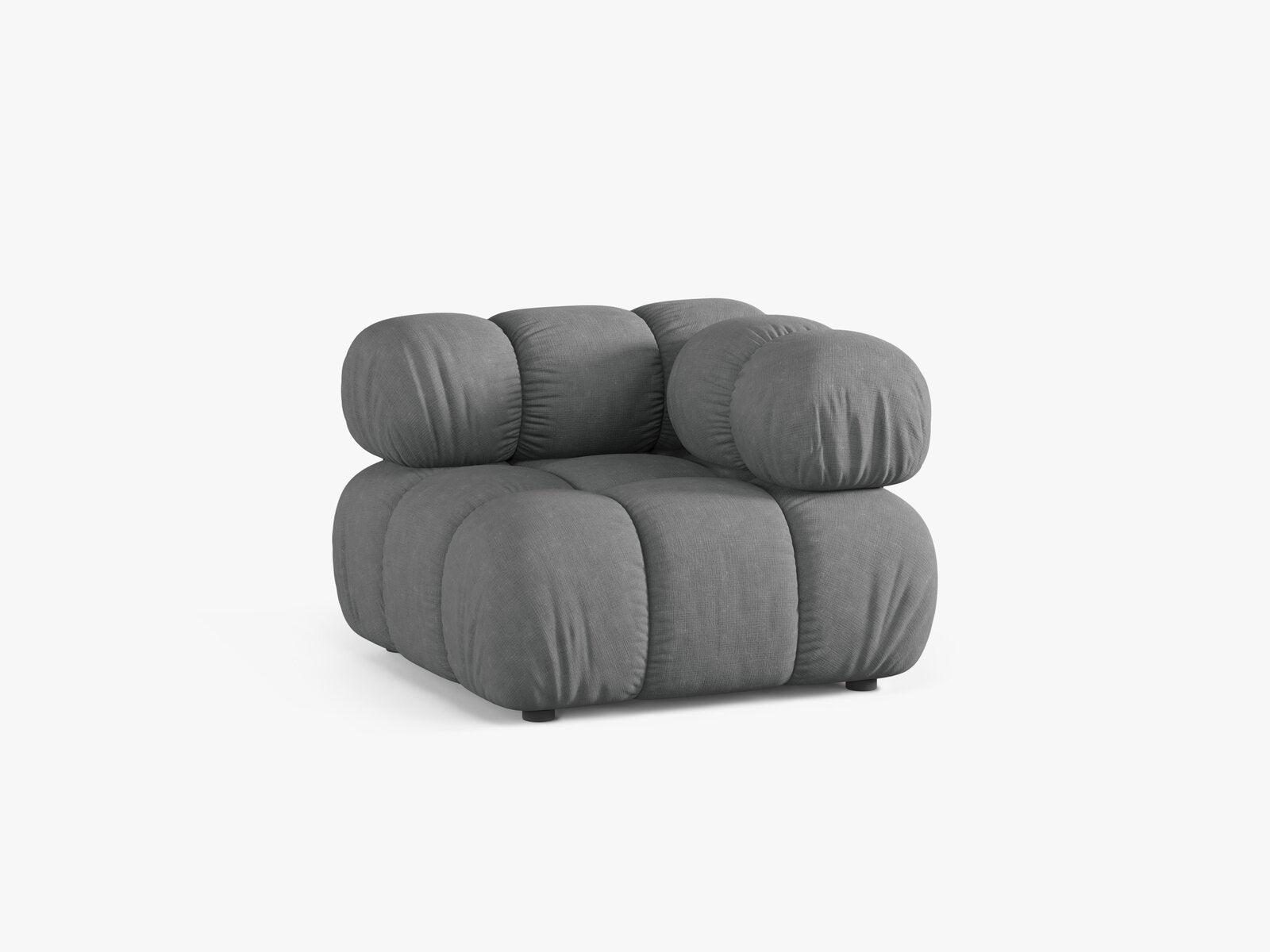 Micadoni symmetrisches Eckmodul Bellis Strukturierter Stoff Liberty Grau
