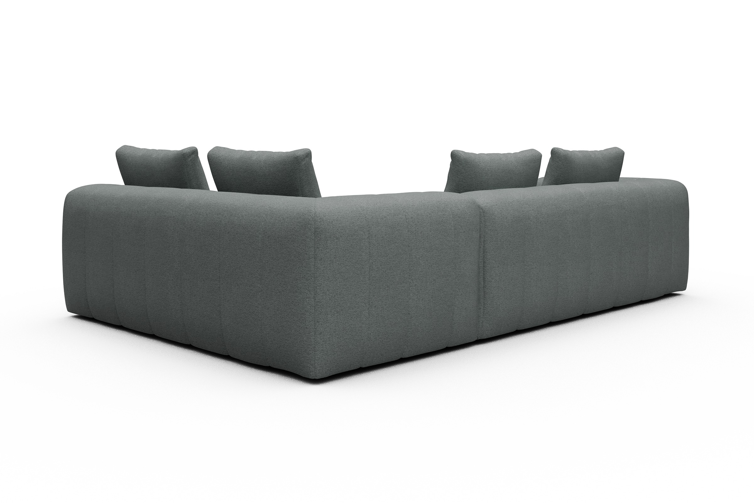 Ecksofa Hugo 2x 2,5-Sitzer Armlehne links Denari-Soft-Grey