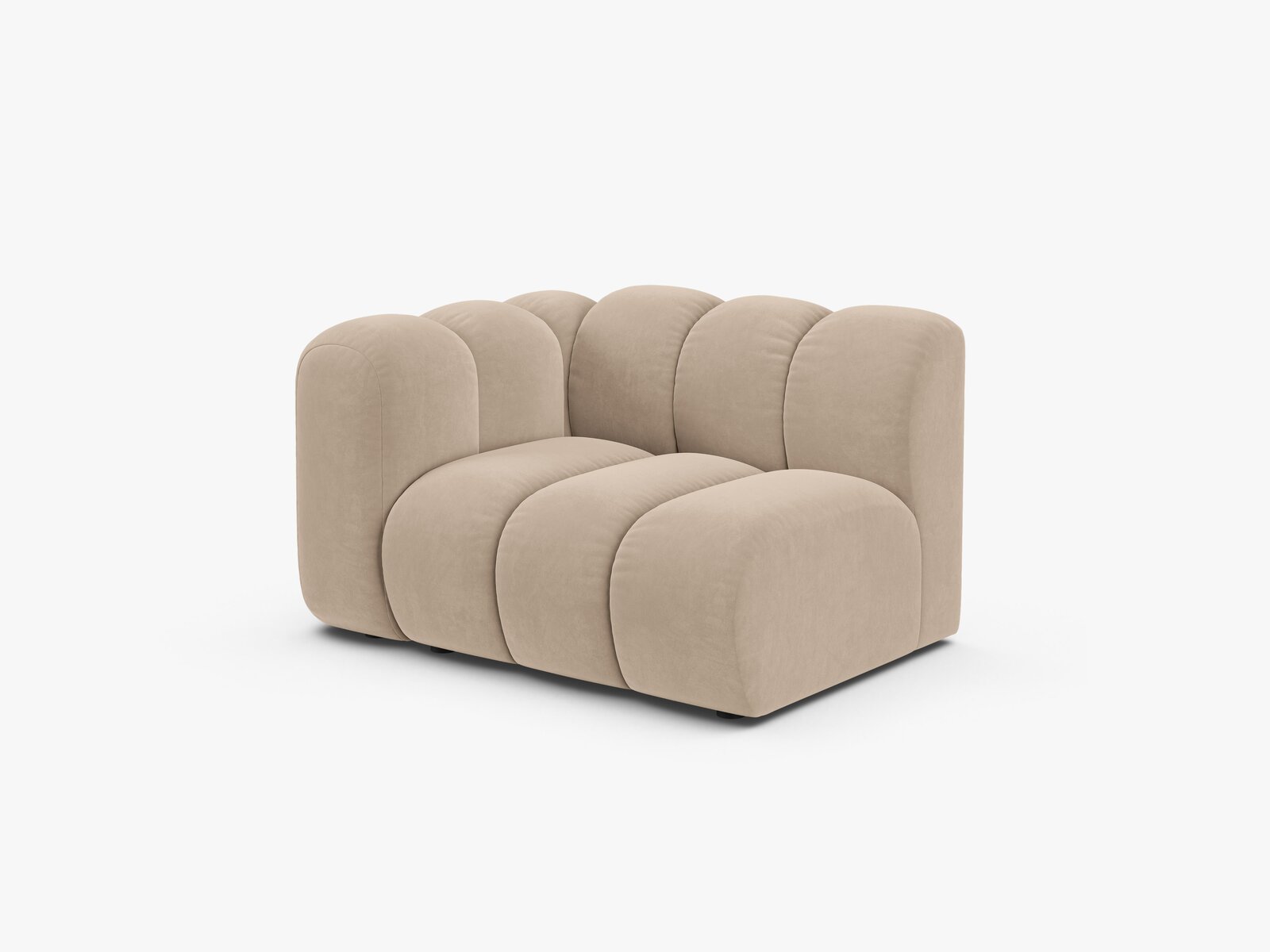 Micadoni Modul Lupine 1-Sitzer Samt Venus Beige Links