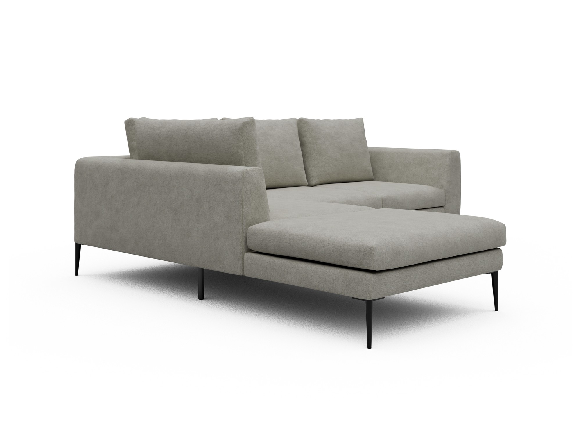 Skandi Home Ecksofa Paul Relax-Ecke links mit 2-Sitzer Carreno-Moon-Stone-White moebelfaktor