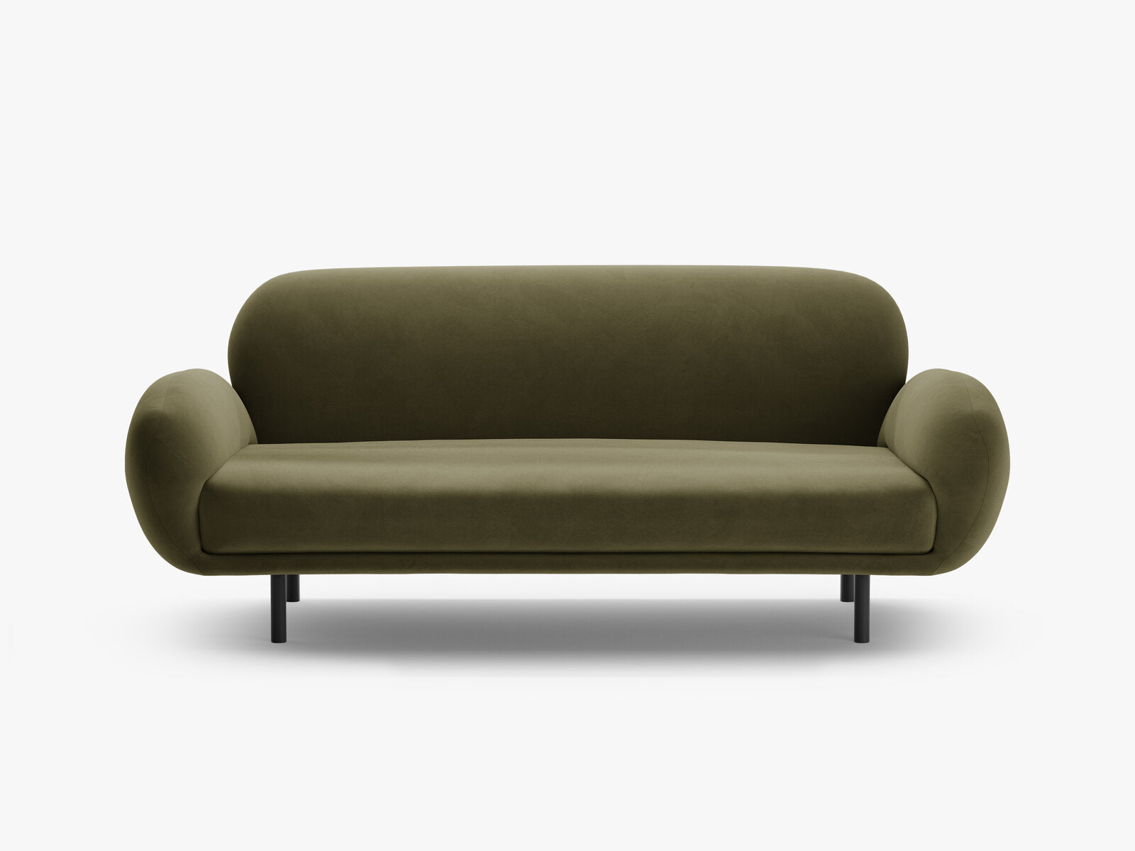 Micadoni Sofa Poppy 2-Sitzer große Version Samt Casino Hellgrün