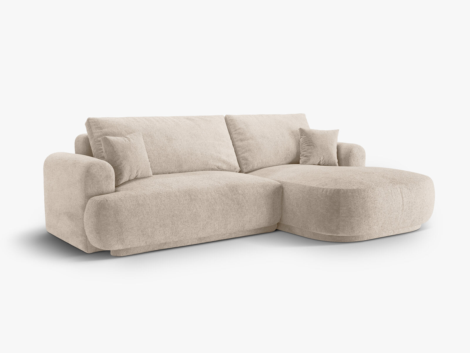 Micadoni Ella Ecksofa 5-Sitzer mit Schlaffunktion Rechts Strukturierter Stoff Sorella Sand