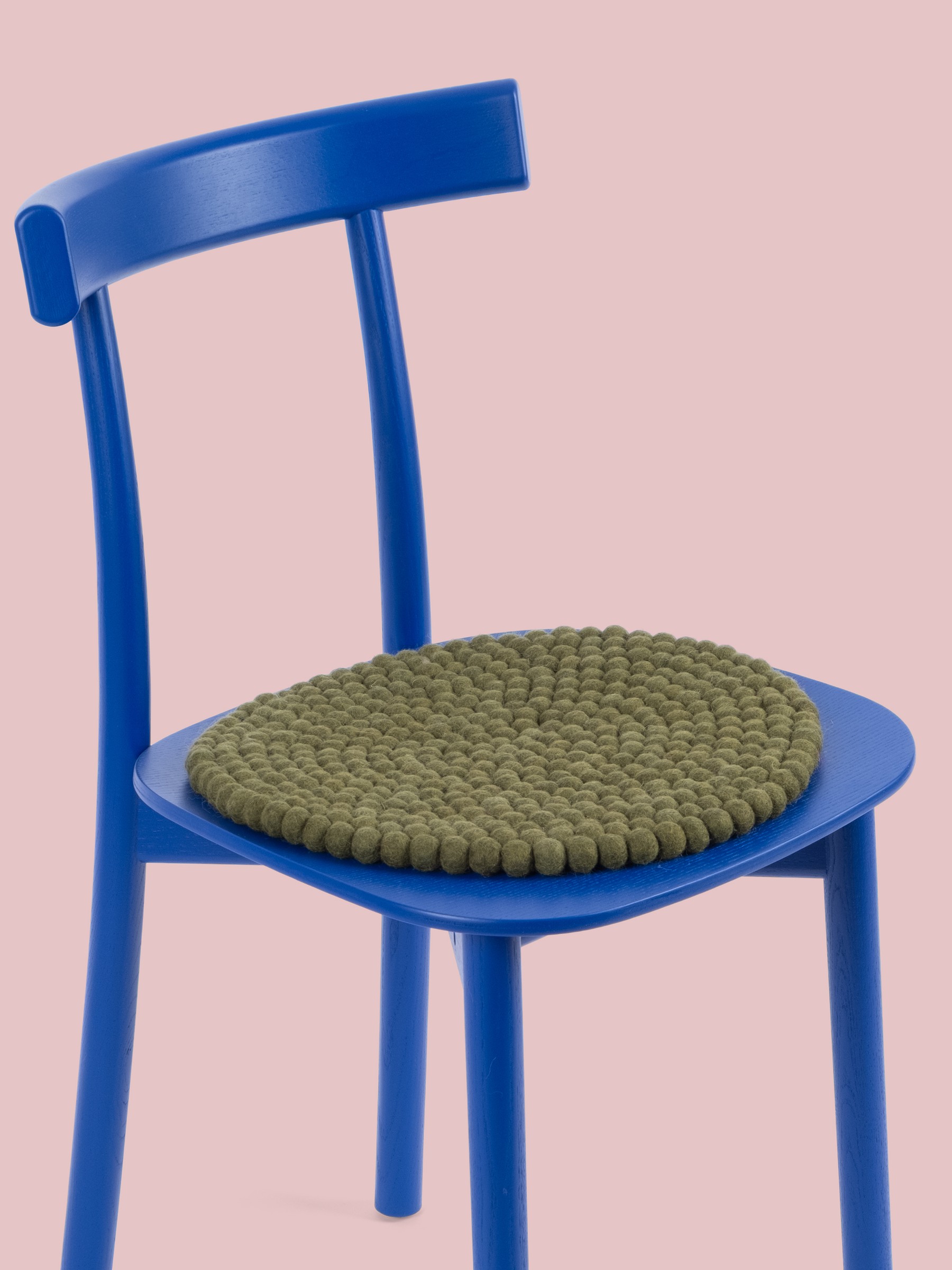 myfelt Jost Filzkugel-Sitzauflage Tannengrün Ø 36 cm