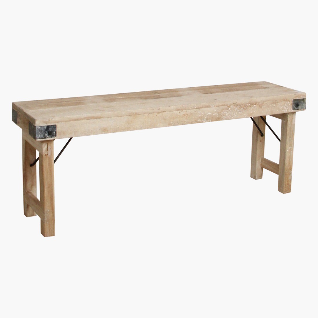 Raw Materials Limewash Klappbare Esszimmerbank 160cm