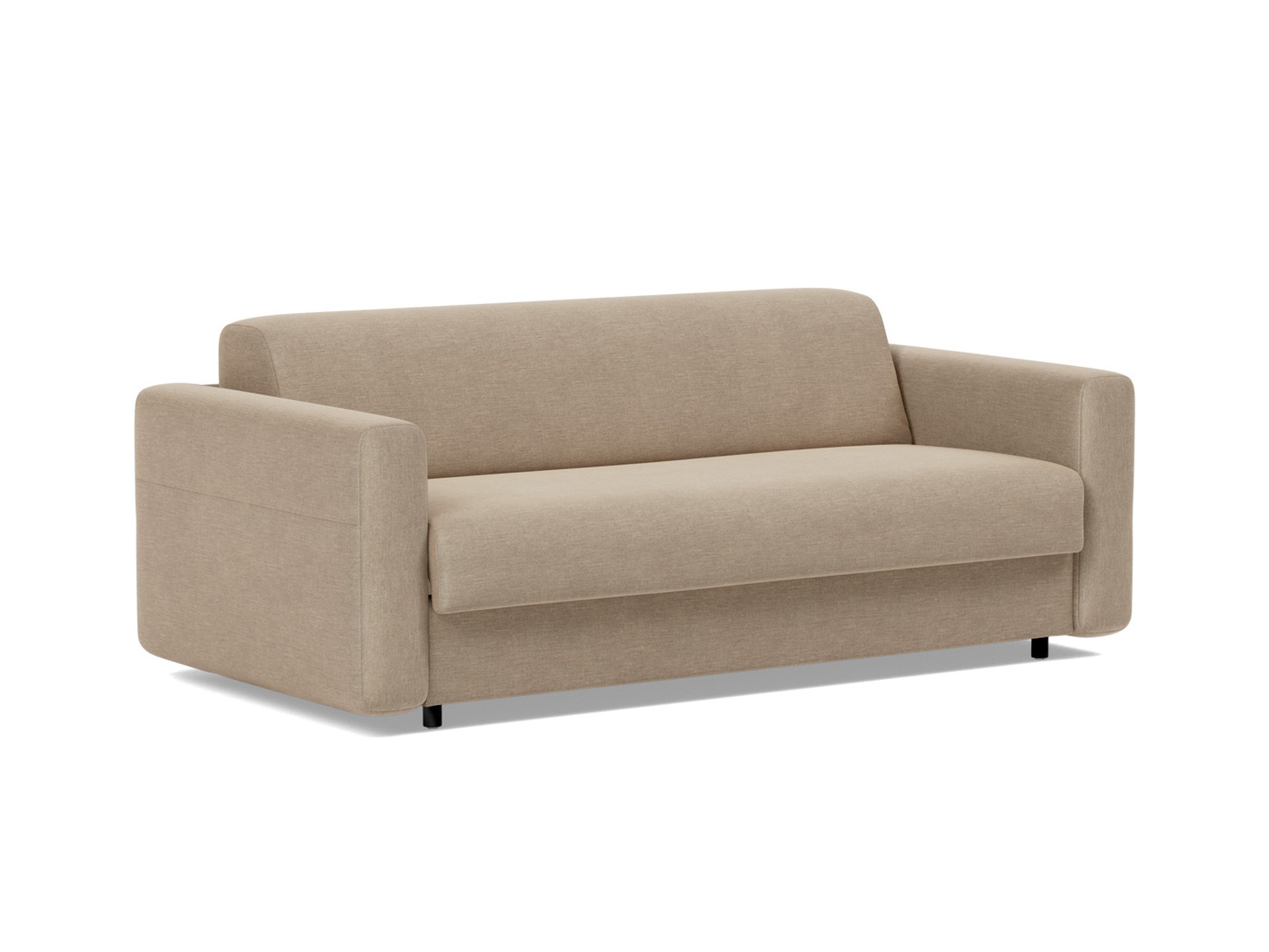 Schlafsofa Killian mit Memory-Matratze 140 Flachgewebe Phobos 587-Mocha