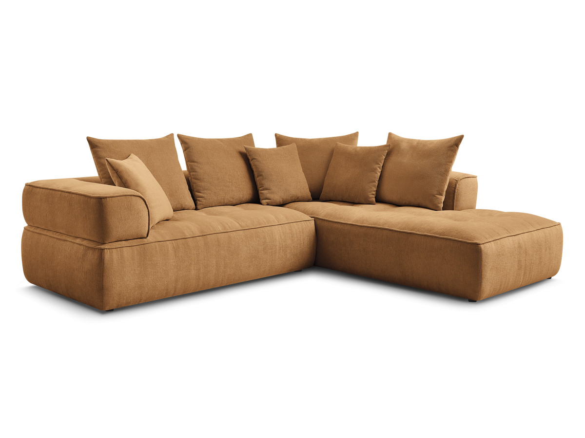 Bobochic Whesley Ecksofa Stoff Gelb Ecke rechts