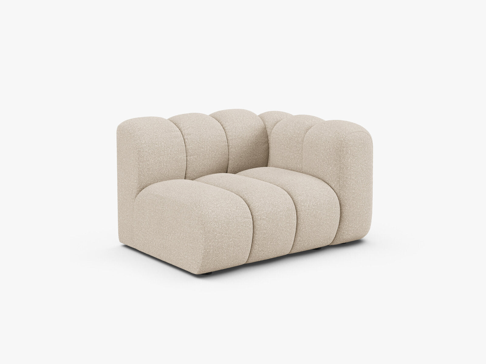 Micadoni Modul Lupine 1-Sitzer Rechts Boucle Baloo Beige
