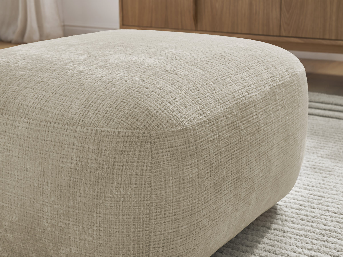 Bobochic Denise Pouf Strukturstoff Beige